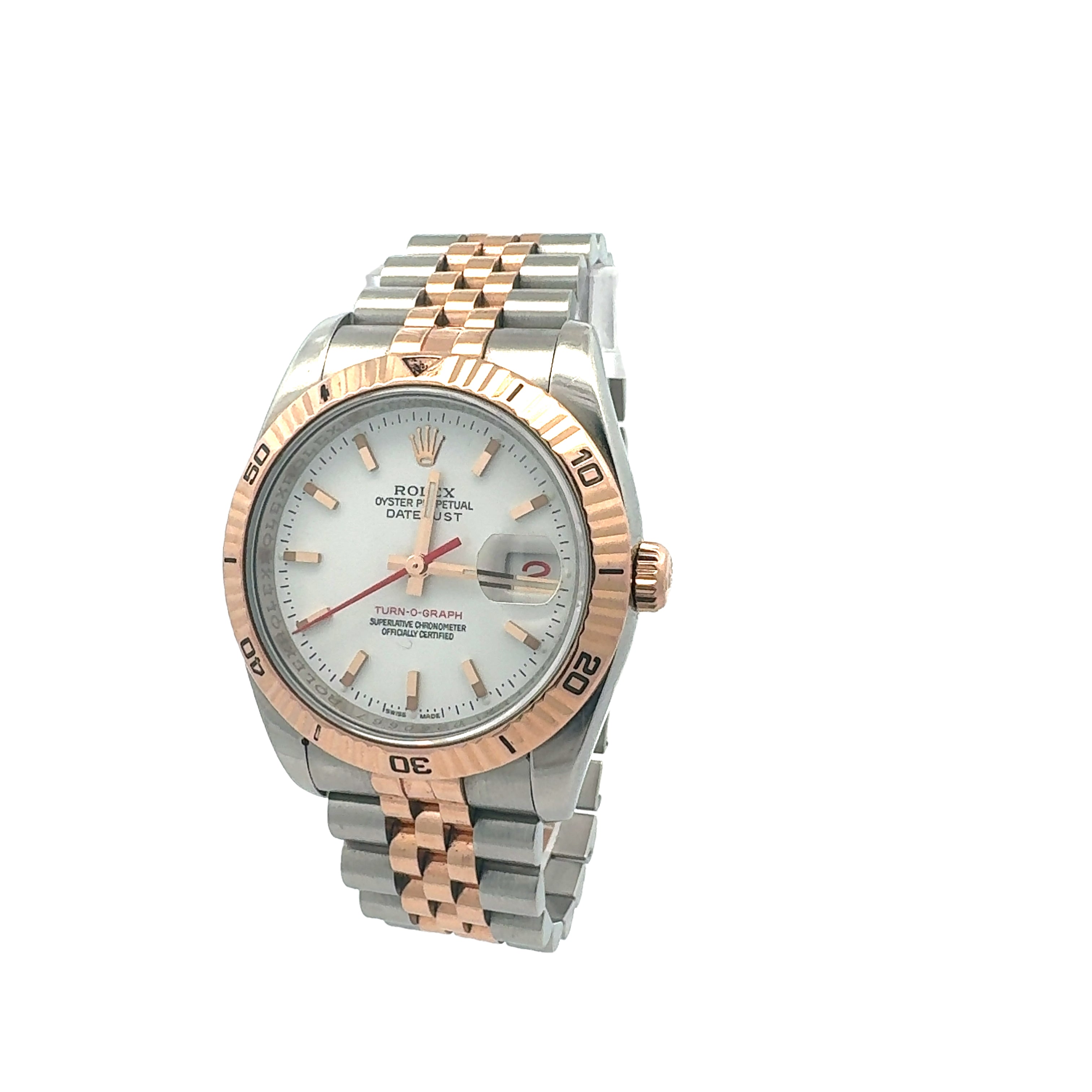 Rolex Steel and Rose Gold Datejust Turnograph reference 116263