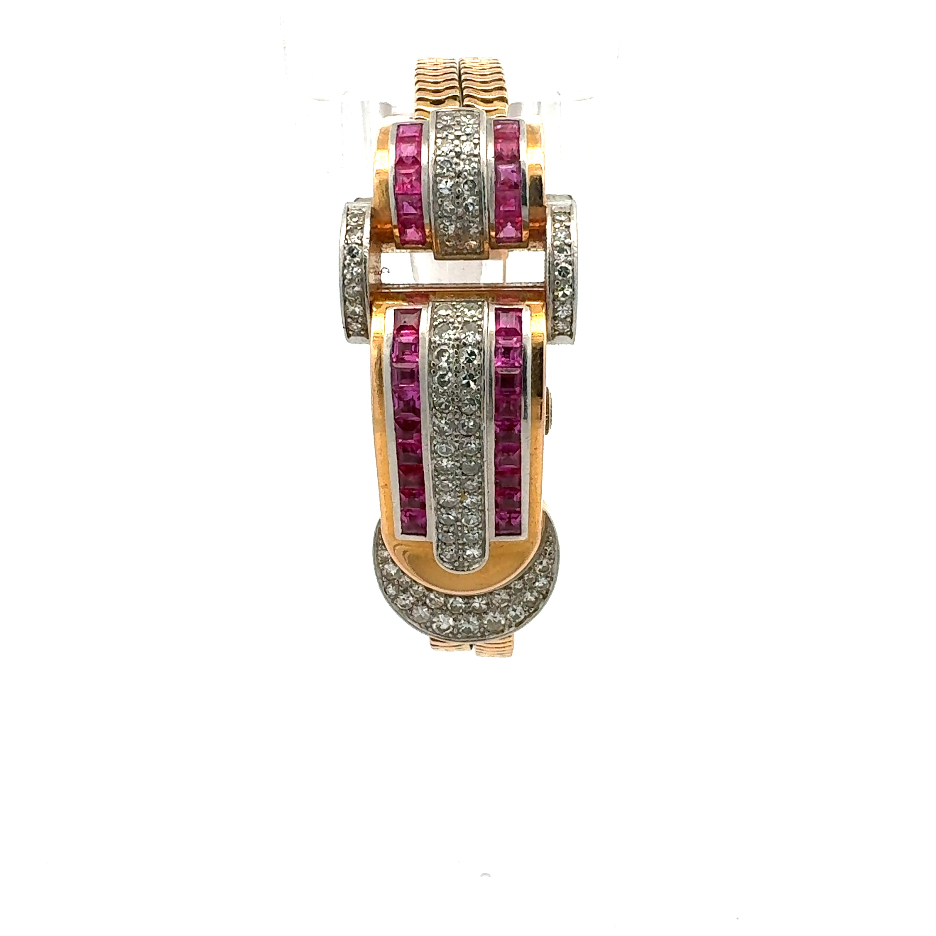 Bucherer 18ct Yellow Gold Watch reference K2336 With Factory Set Rubies And Diamonds