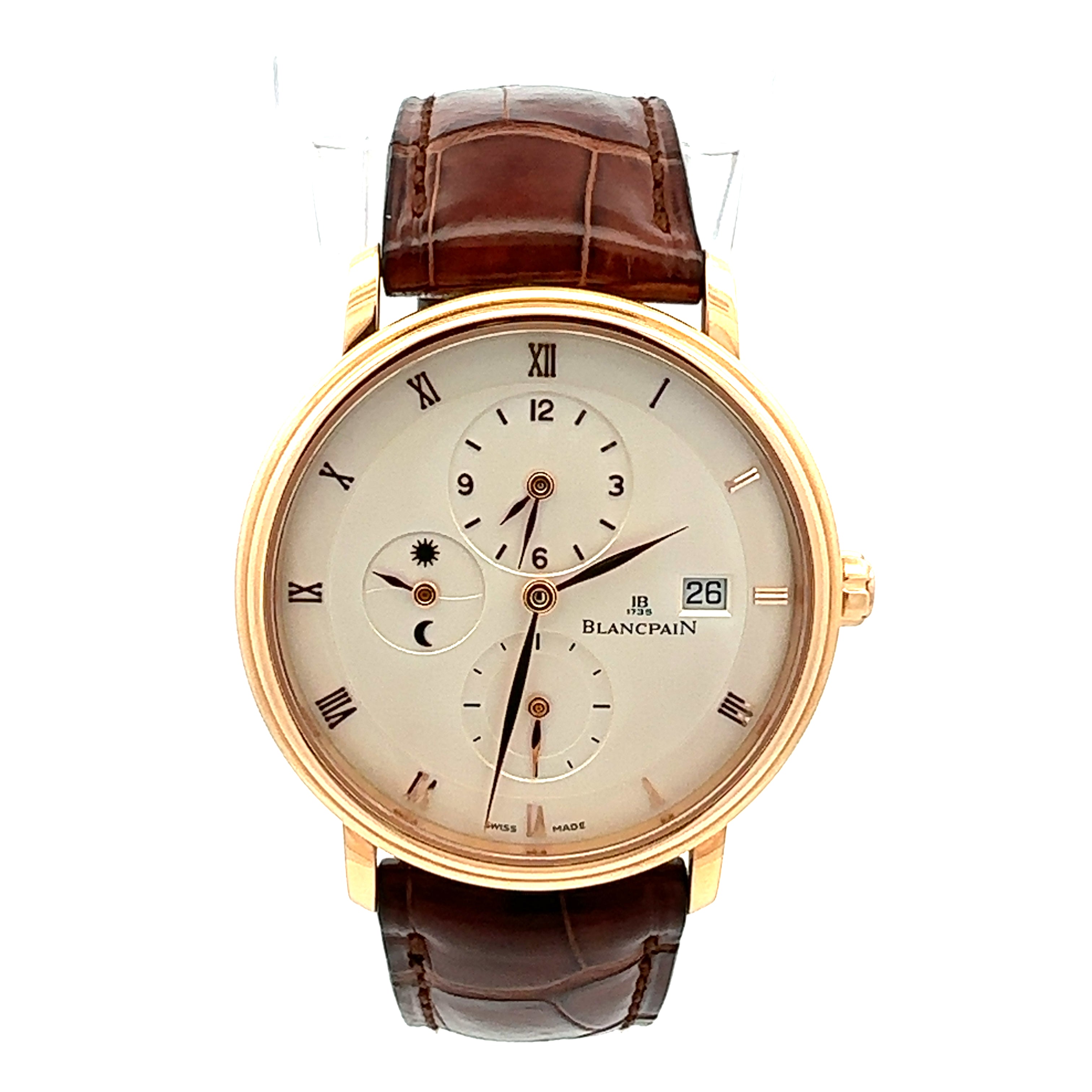 Blancpain 18ct Rose Gold Villeret Time Zone reference 6260-3642-55