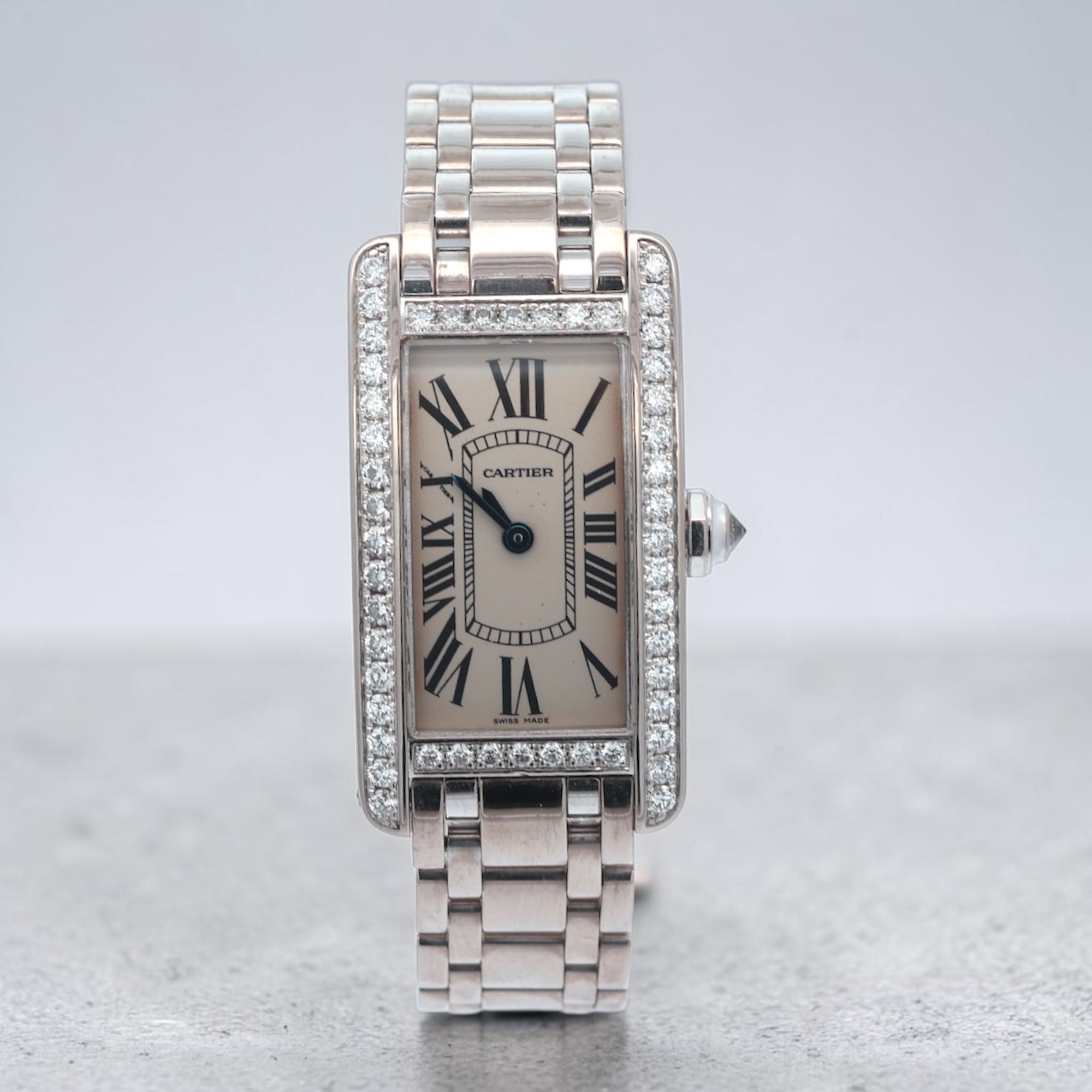 Cartier 18ct White Gold Tank Americaine refernce WB701851/2489