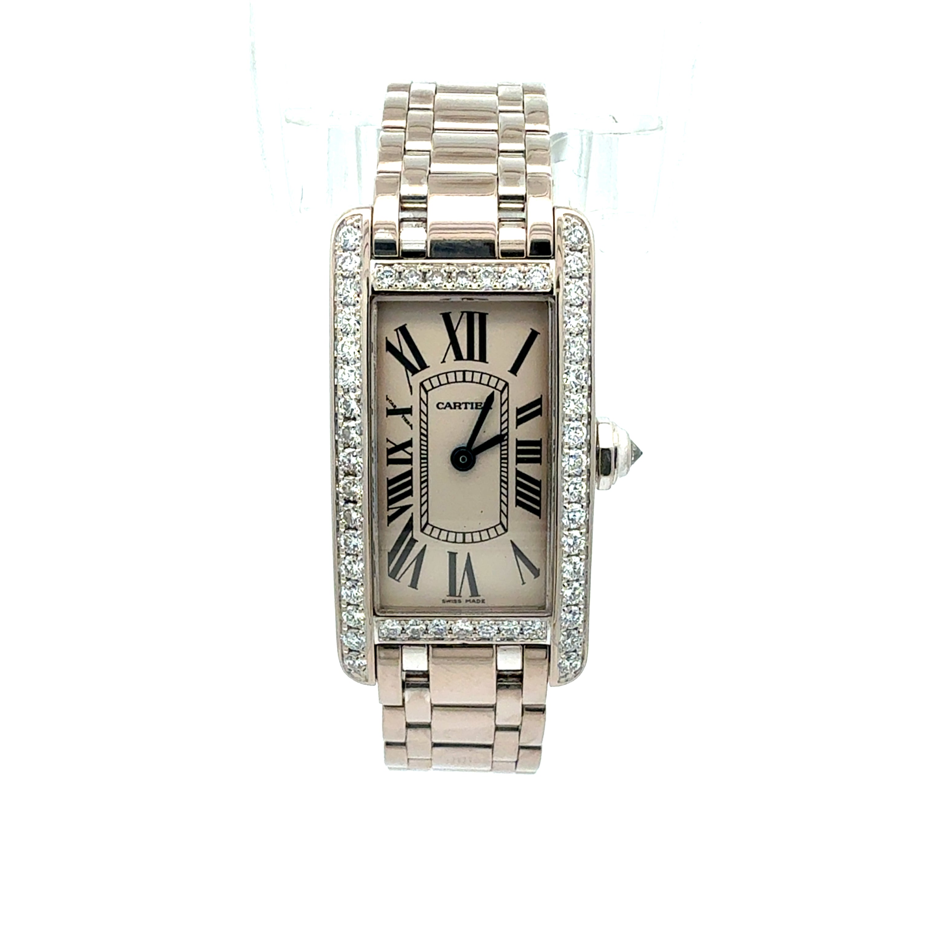 Cartier 18ct White Gold Tank Americaine refernce WB701851/2489