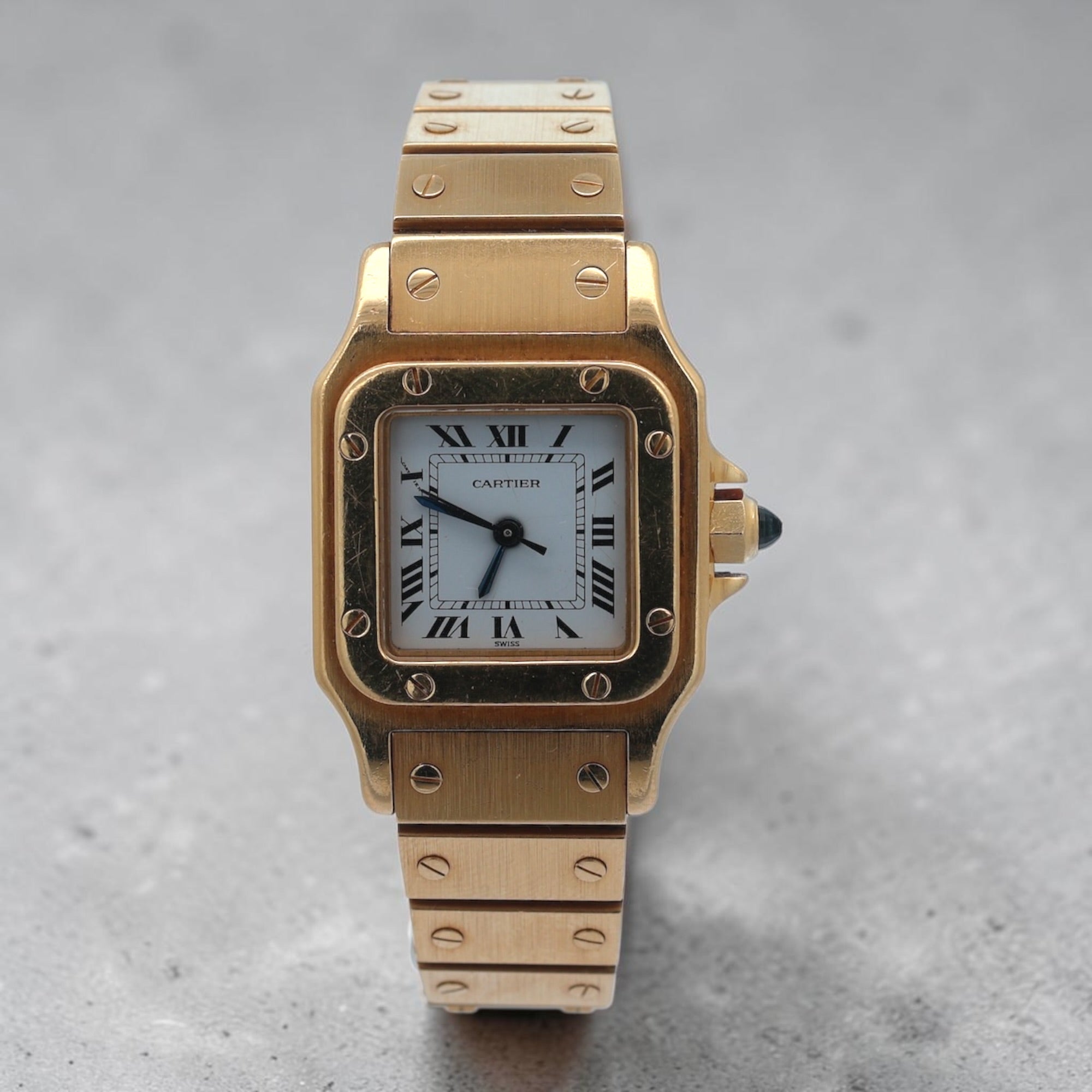Cartier 18ct Gold Santos Carree reference 0910