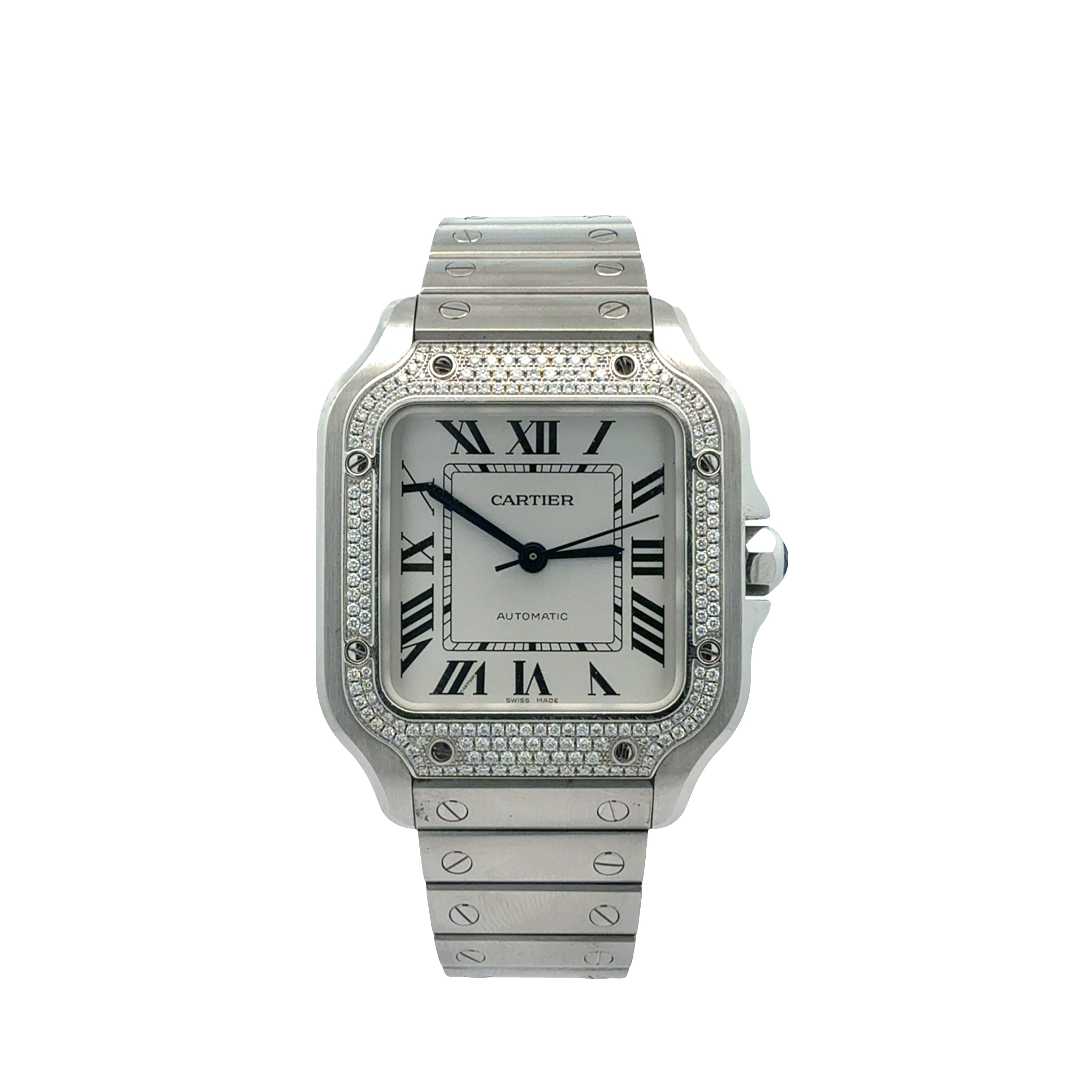 Cartier Santos De Cartier Medium reference W4SA0005 Factory Diamonds