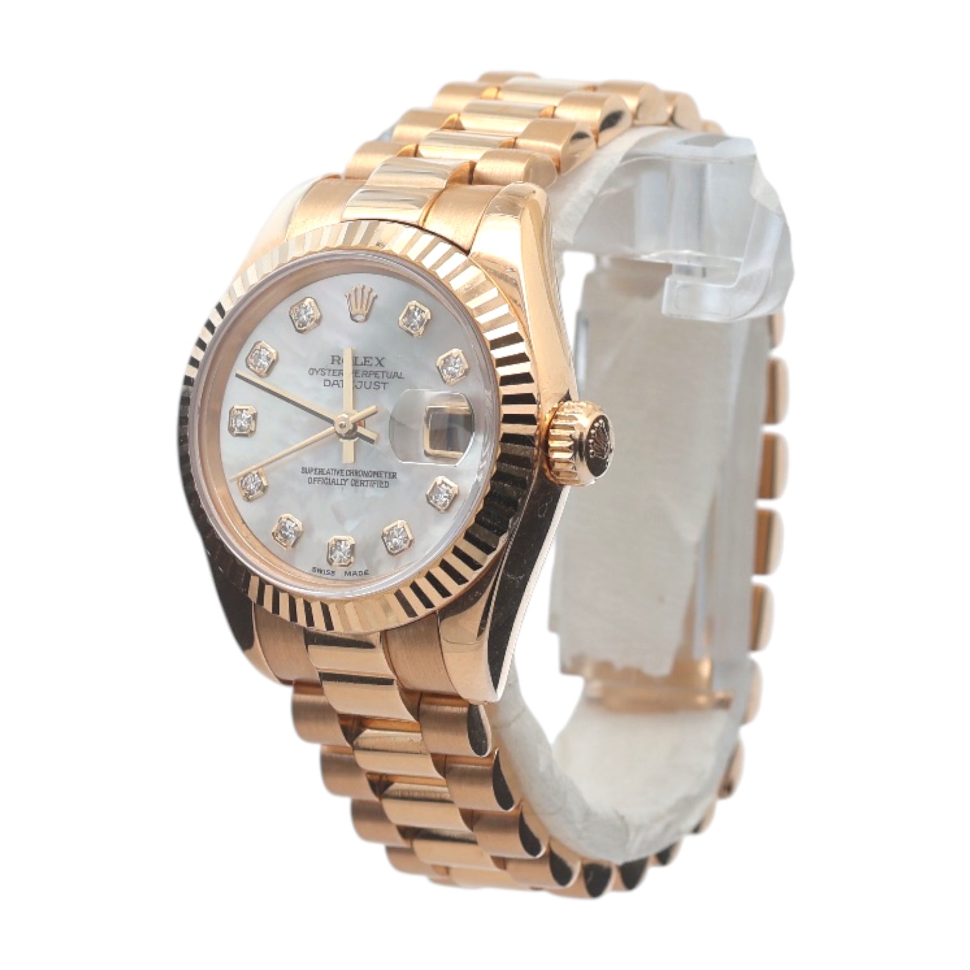 Rolec 18ct Gold Lady Datejust reference 179178 Factory Mother of Pearl
