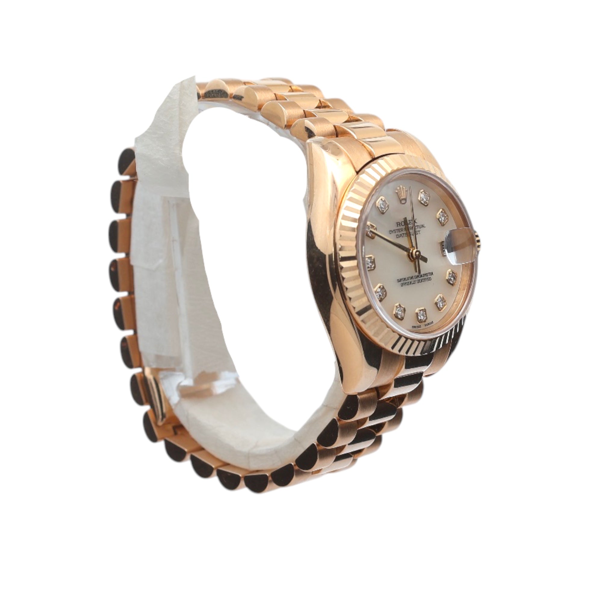 Rolec 18ct Gold Lady Datejust reference 179178 Factory Mother of Pearl