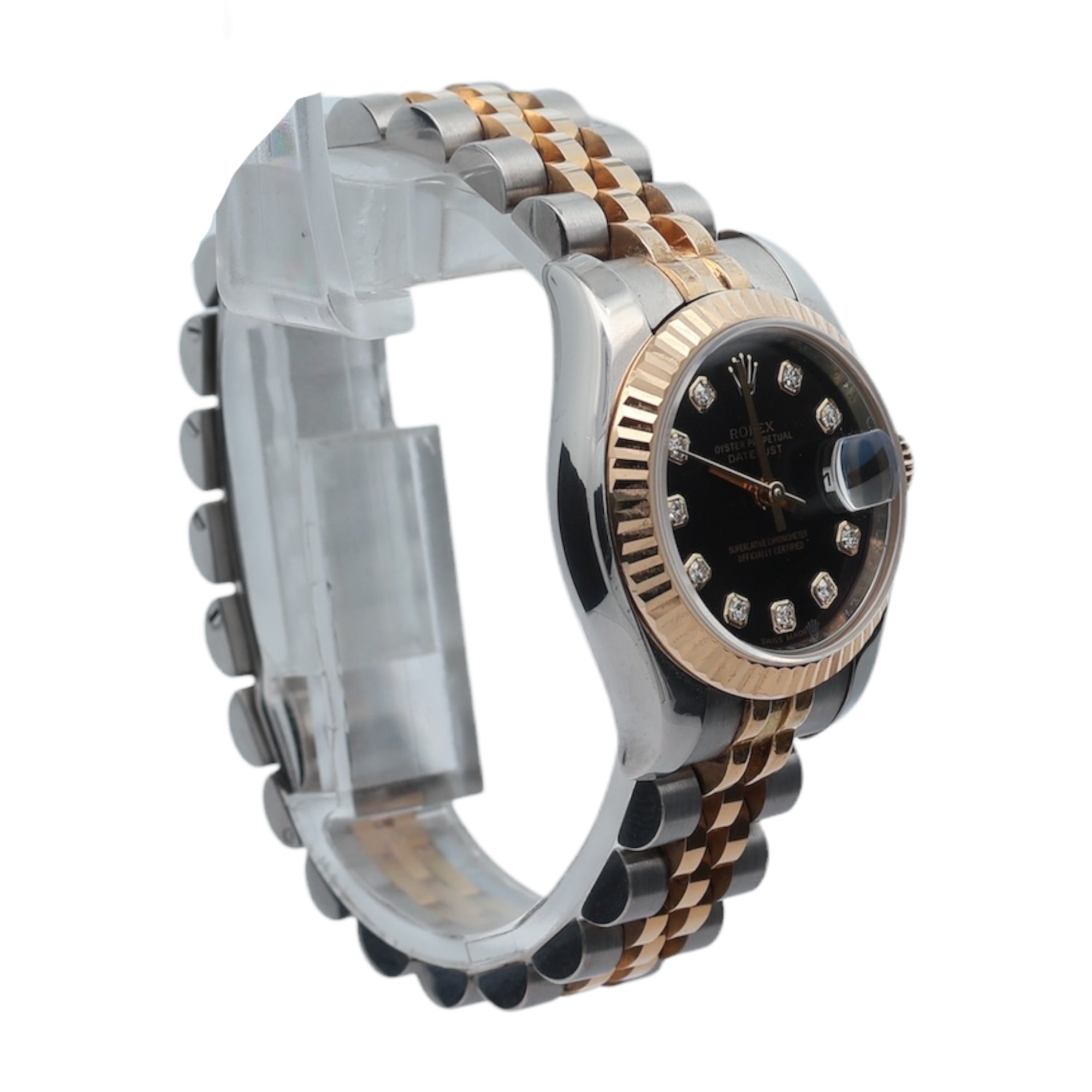 Rolex Lady Datejust reference 179173 Factory Black Diamond Dial