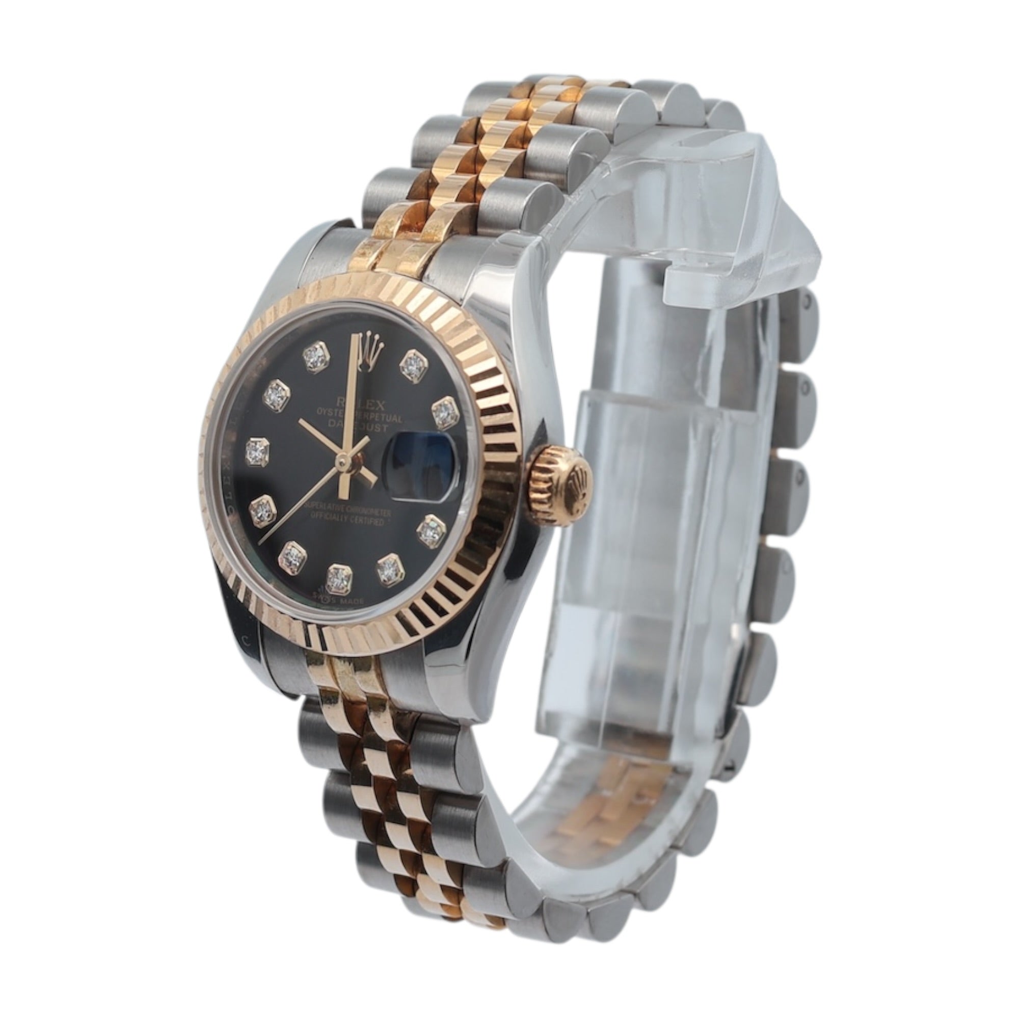 Rolex Lady Datejust reference 179173 Factory Black Diamond Dial