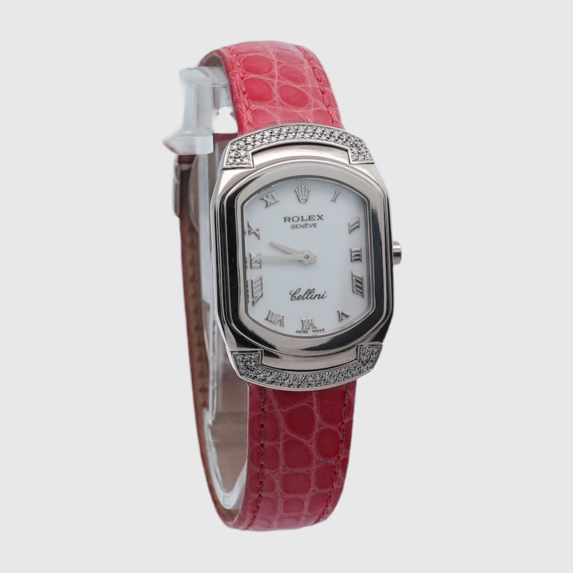Rolex 18ct White Gold Cellini reference 6692 Factory Diamonds
