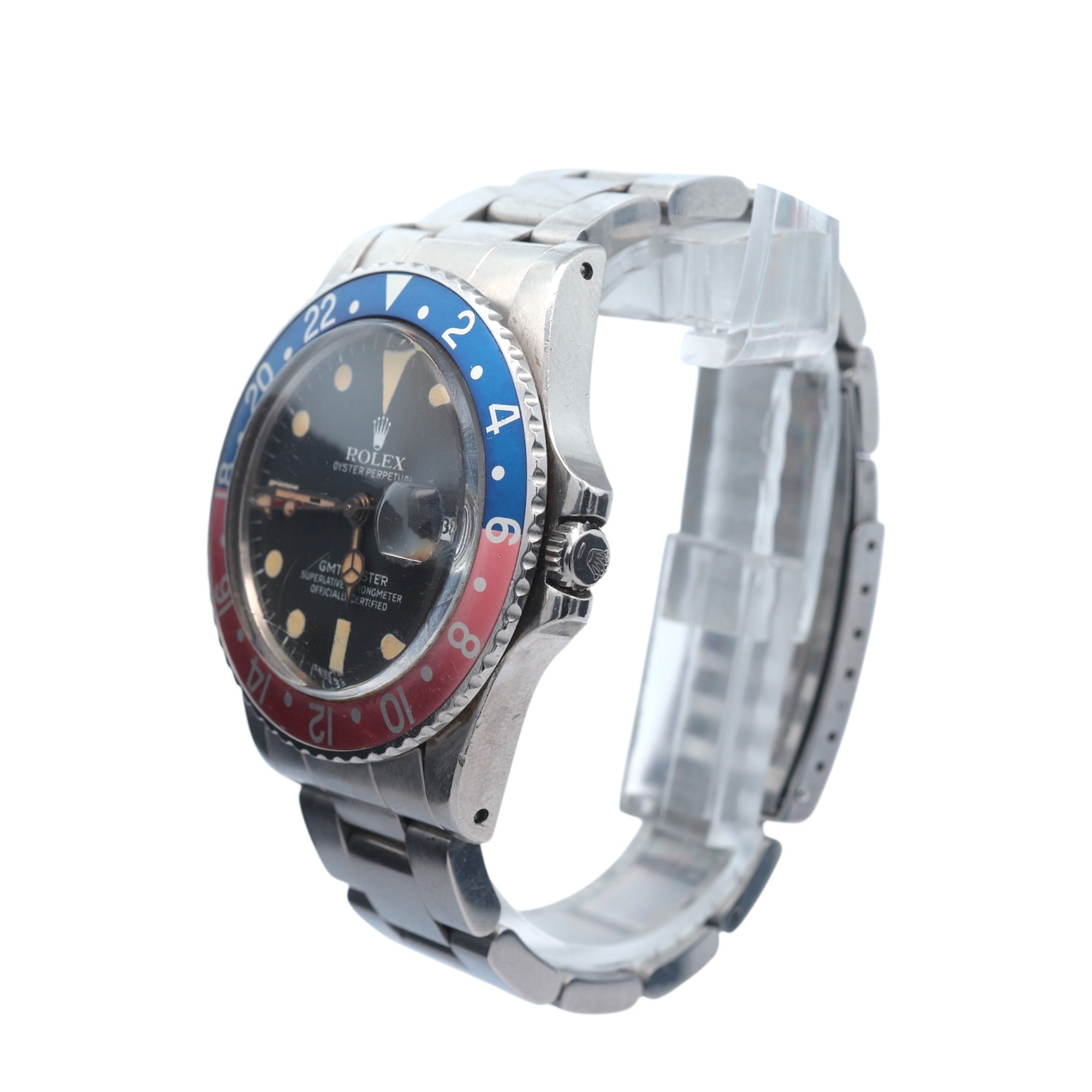 Rolex GMT Master II Pepsi reference 16750 Transitional Model