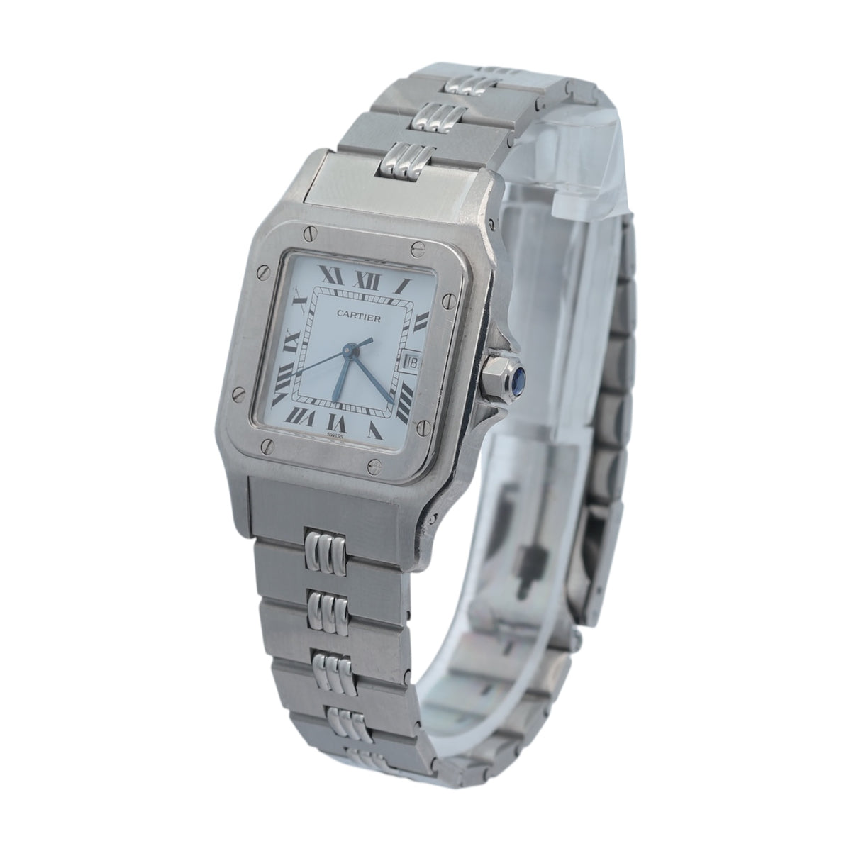 Cartier Santos Carree reference 2960 With Godron Bracelet