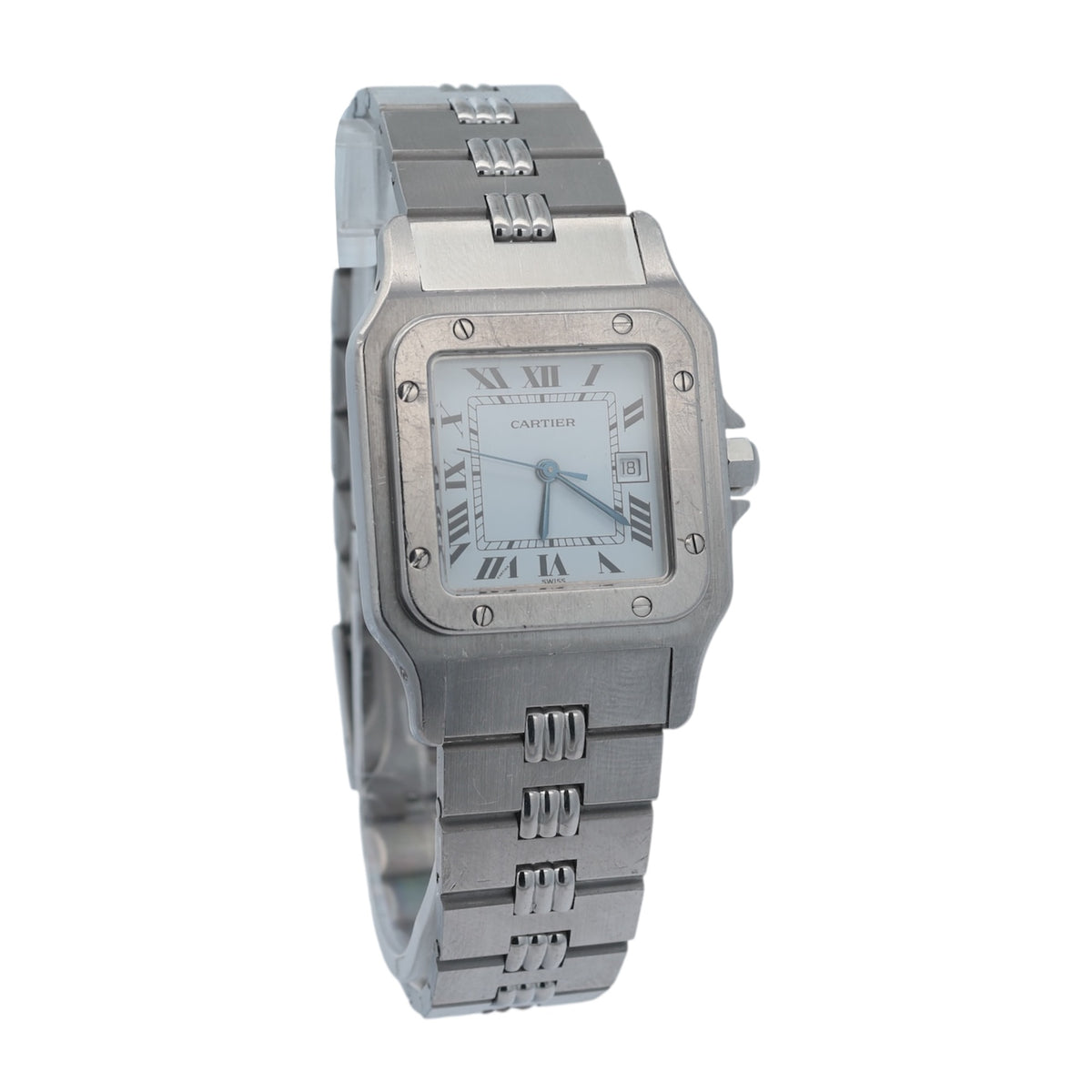 Cartier Santos Carree reference 2960 With Godron Bracelet