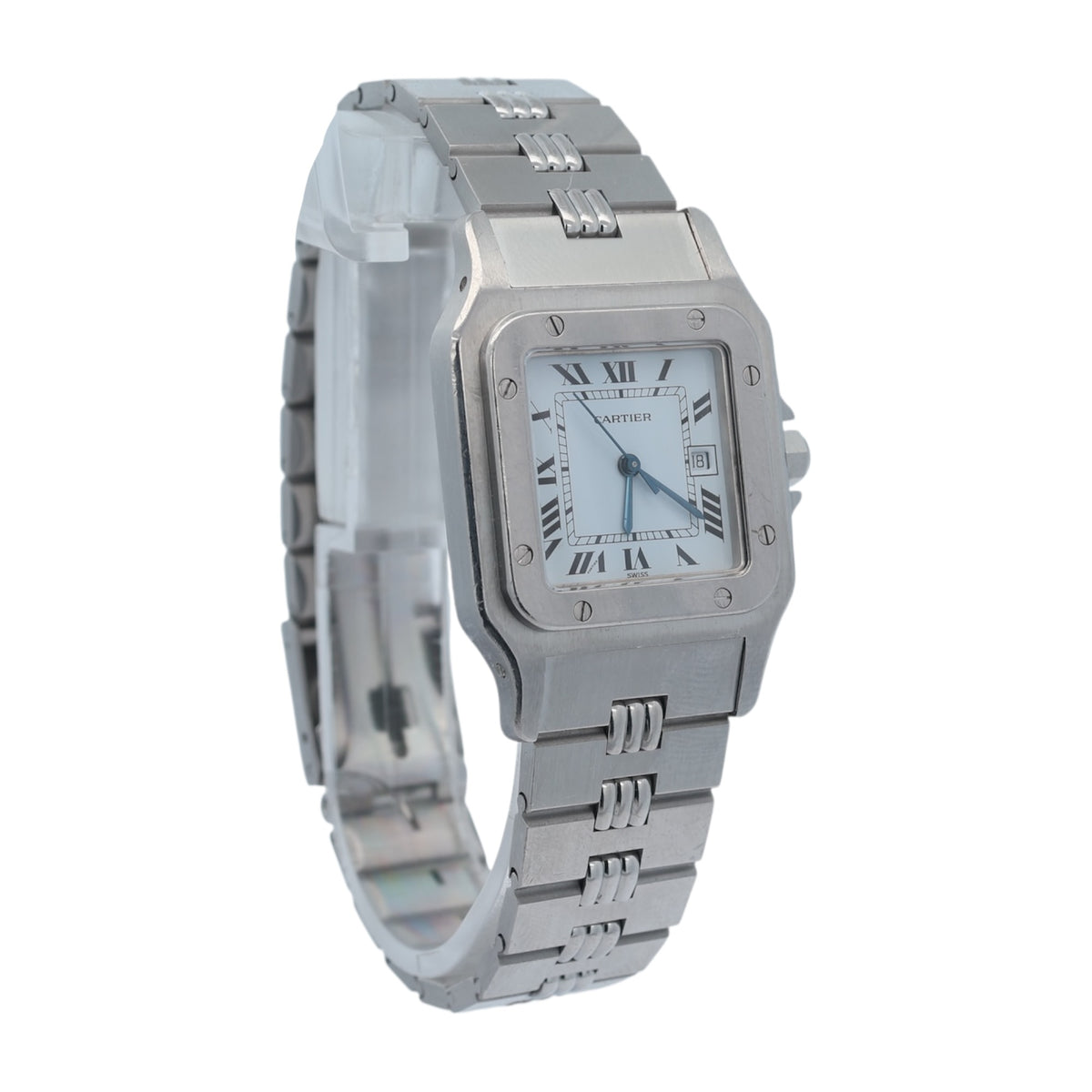 Cartier Santos Carree reference 2960 With Godron Bracelet