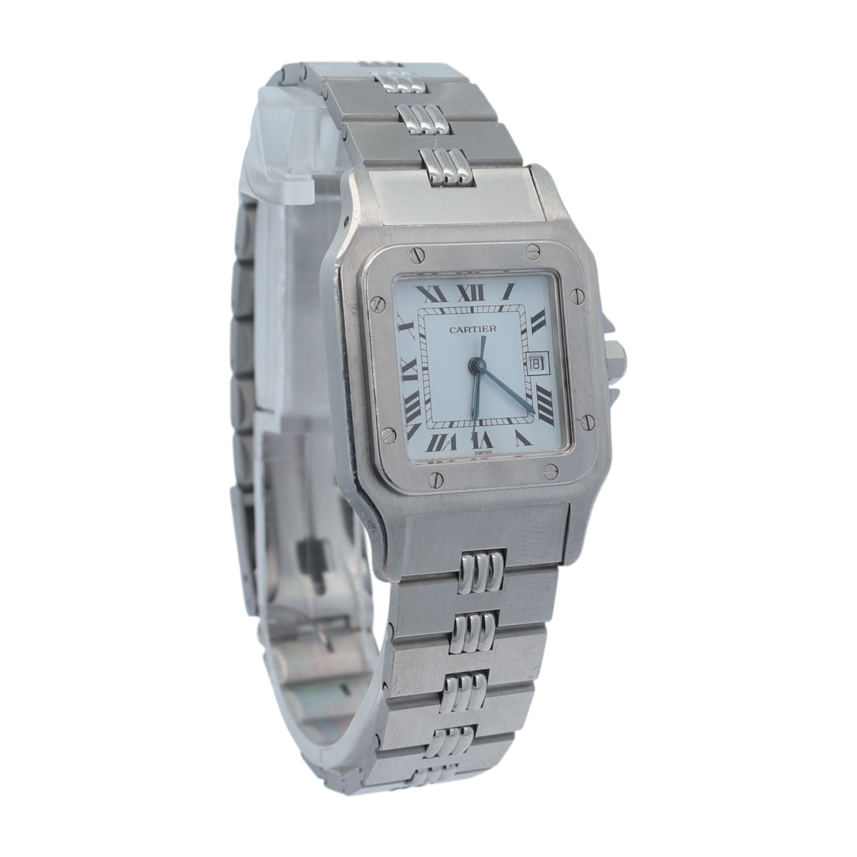Cartier Santos Carree reference 2960 With Godron Bracelet