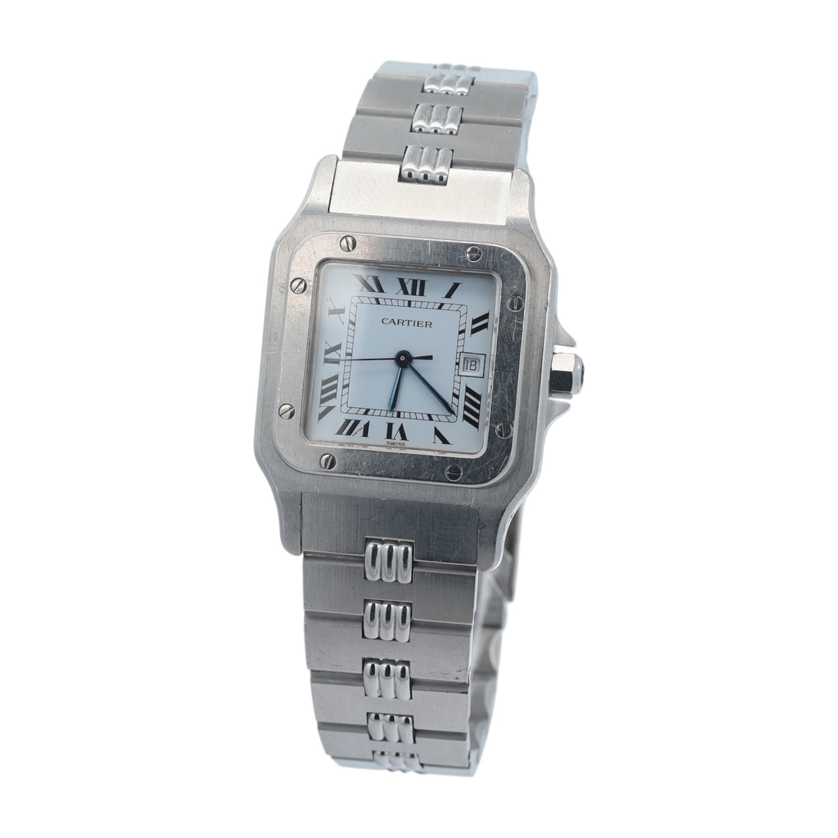 Cartier Santos Carree reference 2960 With Godron Bracelet