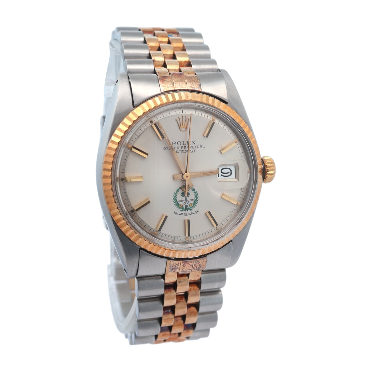 Rolex Steel and Gold Datejust reference 1601 with Saudi Arabian Nay Crest