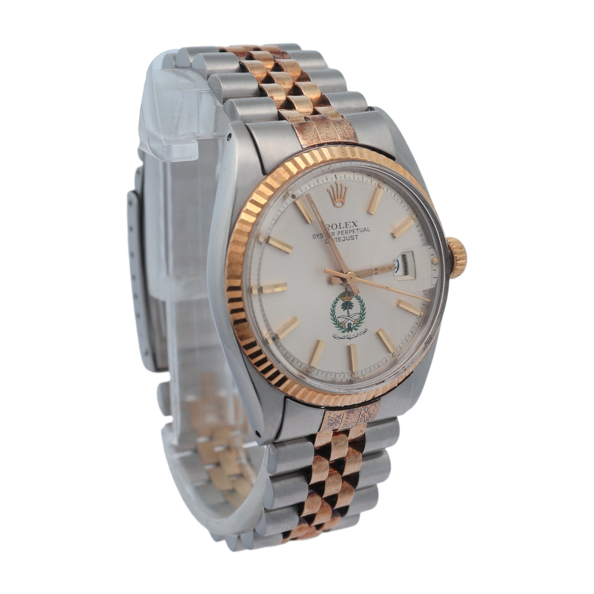 Rolex Steel and Gold Datejust reference 1601 with Saudi Arabian Nay Crest
