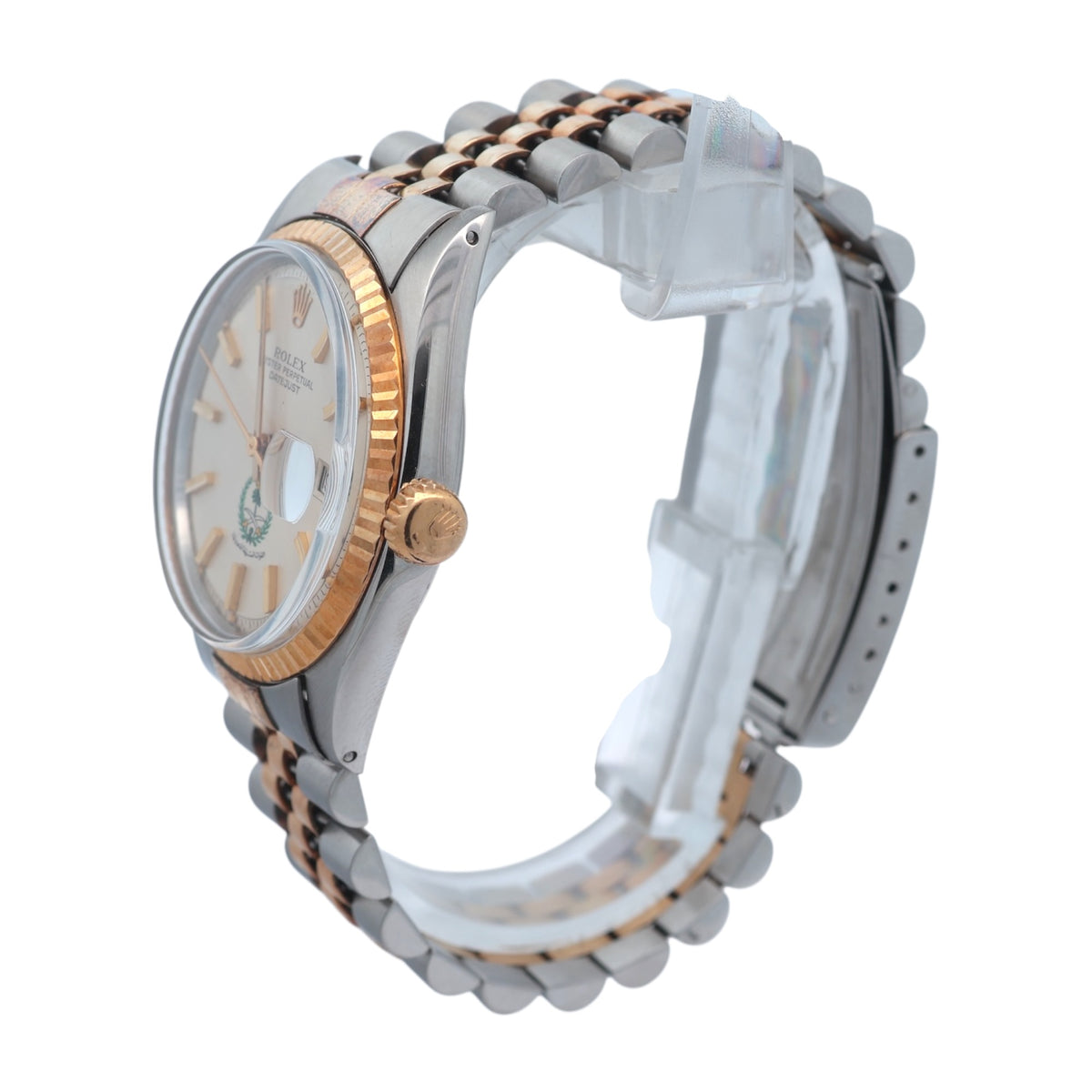 Rolex Steel and Gold Datejust reference 1601 with Saudi Arabian Nay Crest