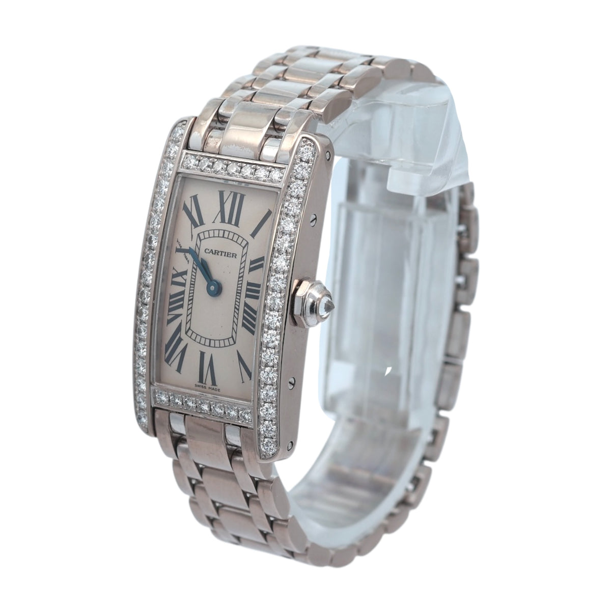 Cartier 18ct White Gold Tank Americaine refernce WB701851/2489