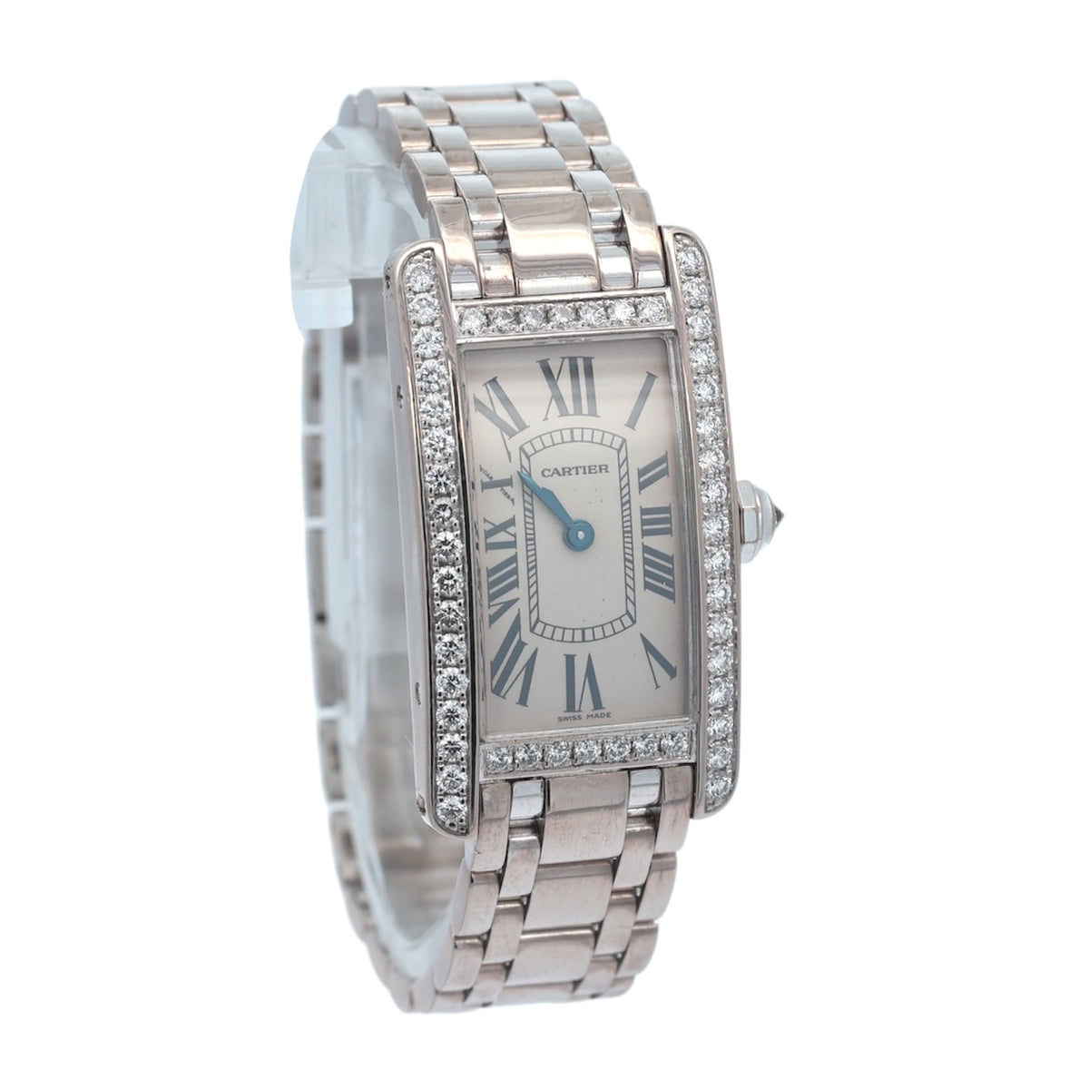 Cartier 18ct White Gold Tank Americaine refernce WB701851/2489