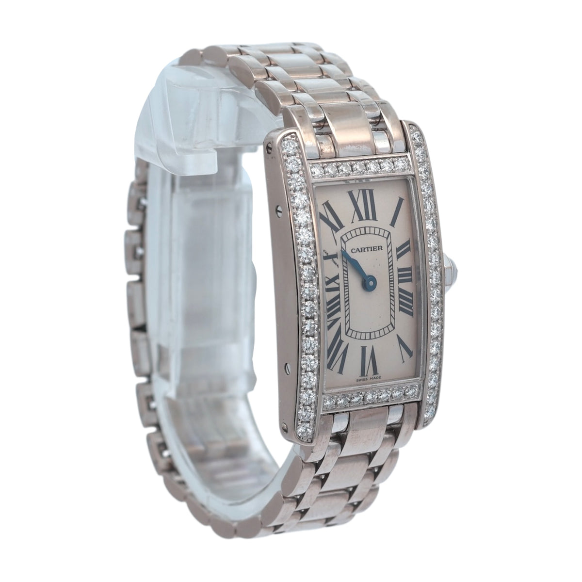 Cartier 18ct White Gold Tank Americaine refernce WB701851/2489