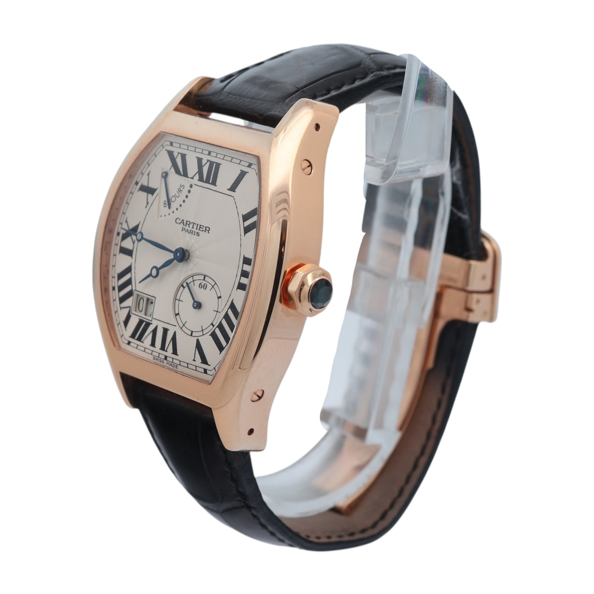 Cartier 18ct Rose Gold Tortue 8Days Collection Privee Cartier Paris reference 2760/ W1545851