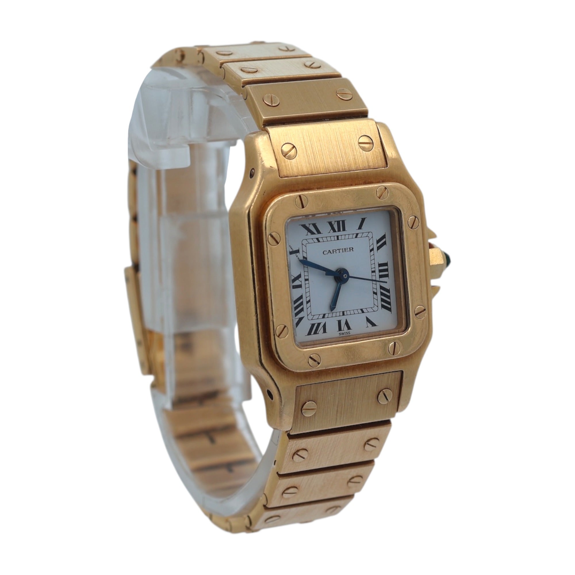 Cartier 18ct Gold Santos Carree reference 0910