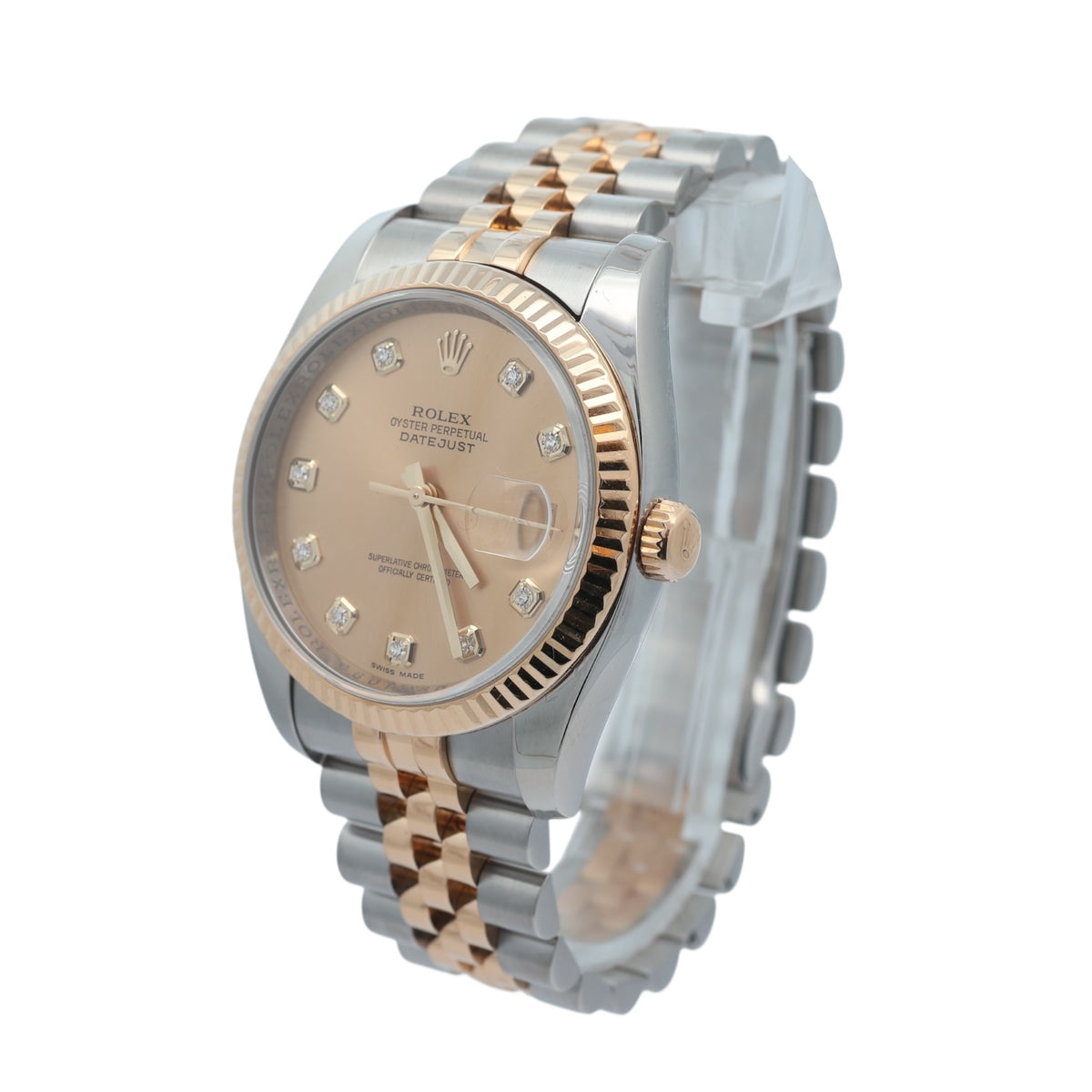 Rolex Datejust 36 refernce 116233 Champagne Diamond Dial