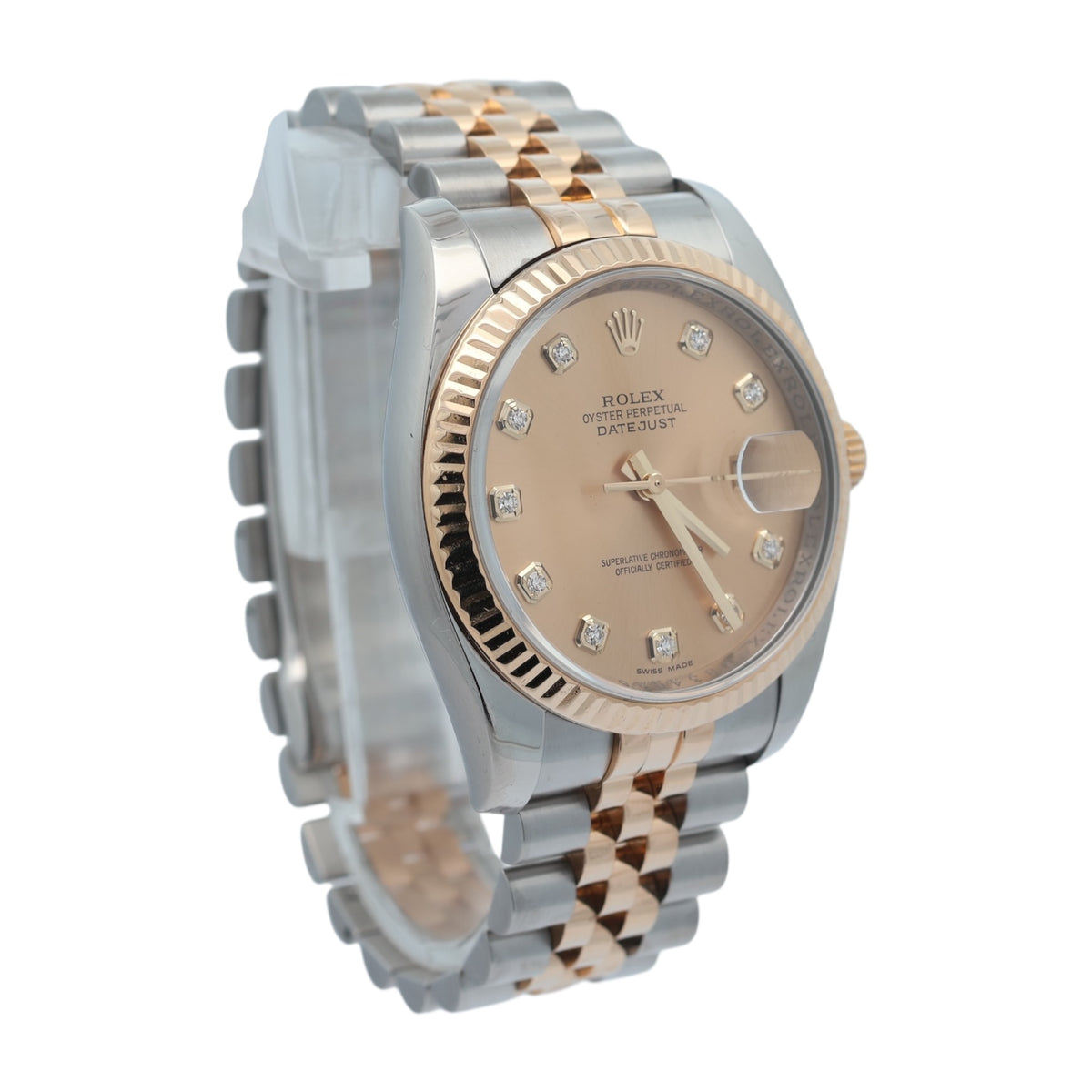 Rolex Datejust 36 refernce 116233 Champagne Diamond Dial