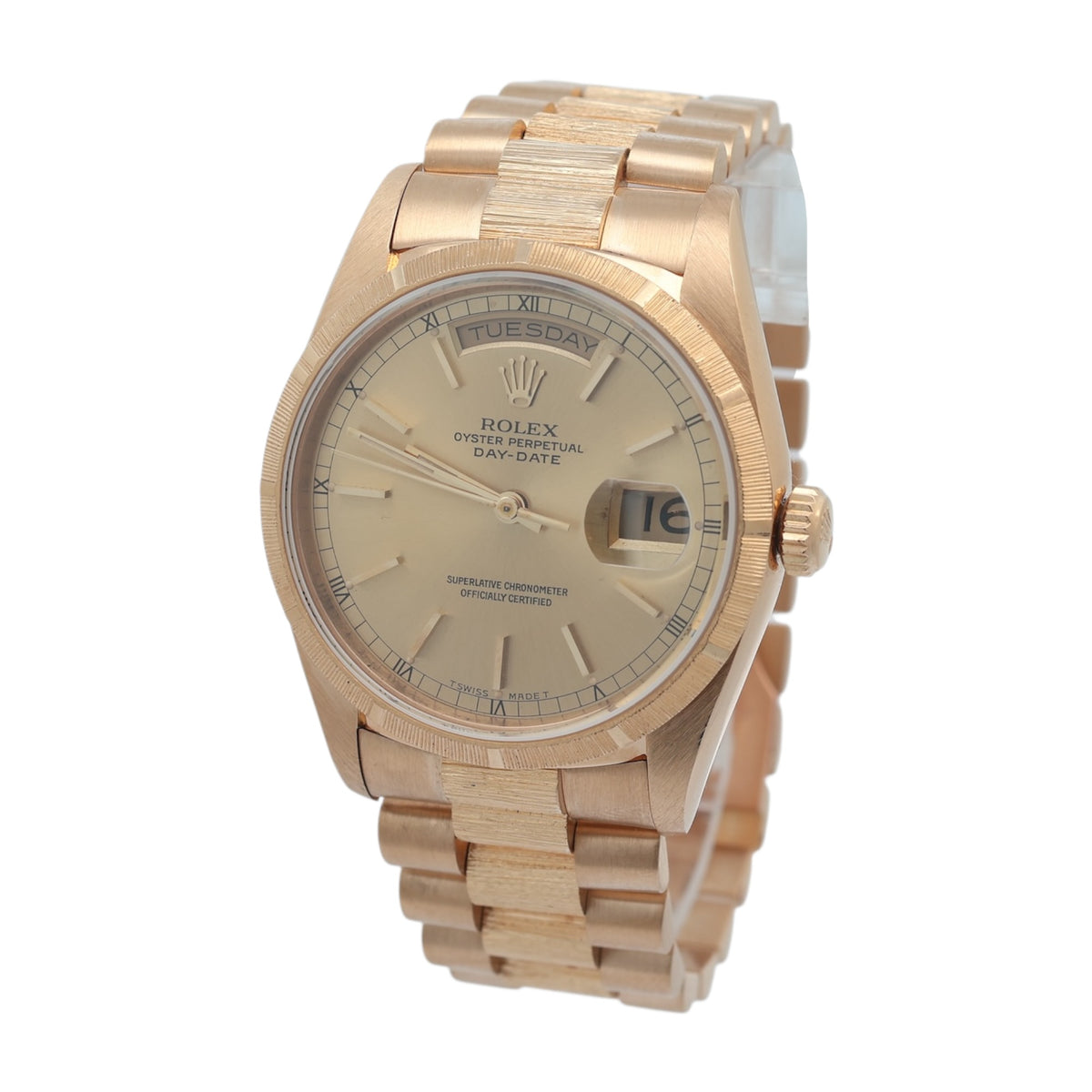 Rolex 18ct Gold Day Date Bark reference 18248