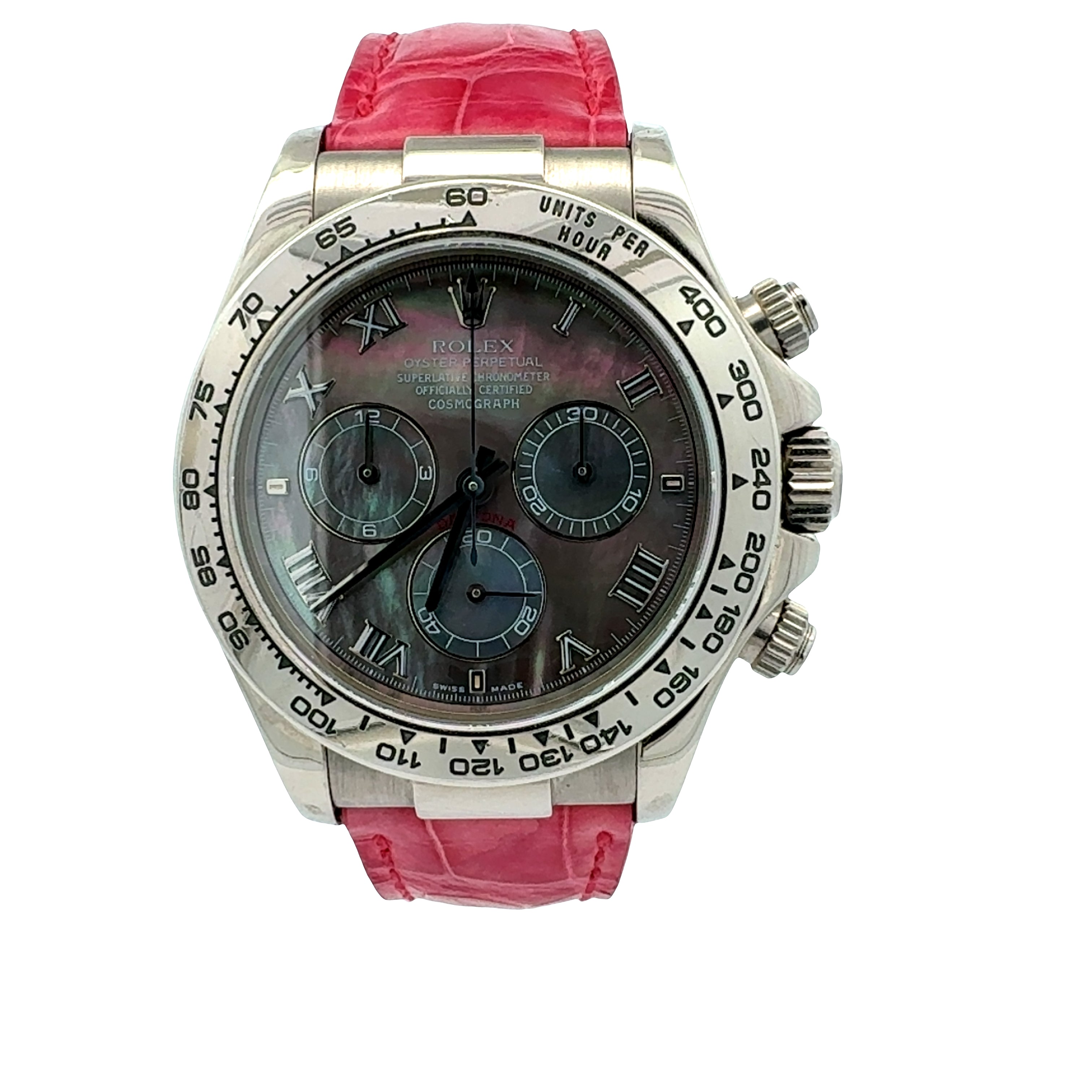 Rolex 18ct White Gold Daytona reference 116519 Factory Tahitian MOP Dial