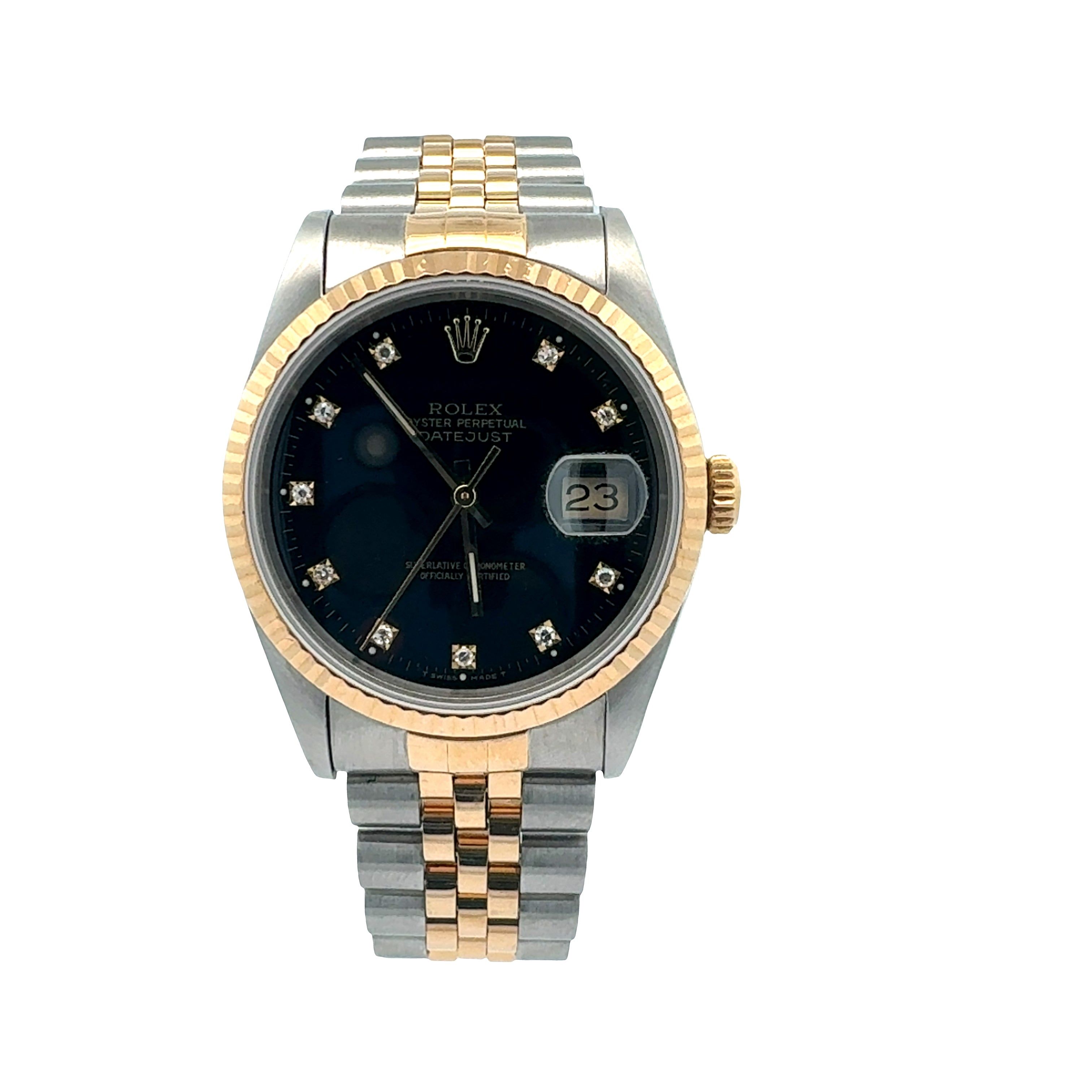 Rolex Datejust 16233 reference 16233 Factory Black diamond Dial