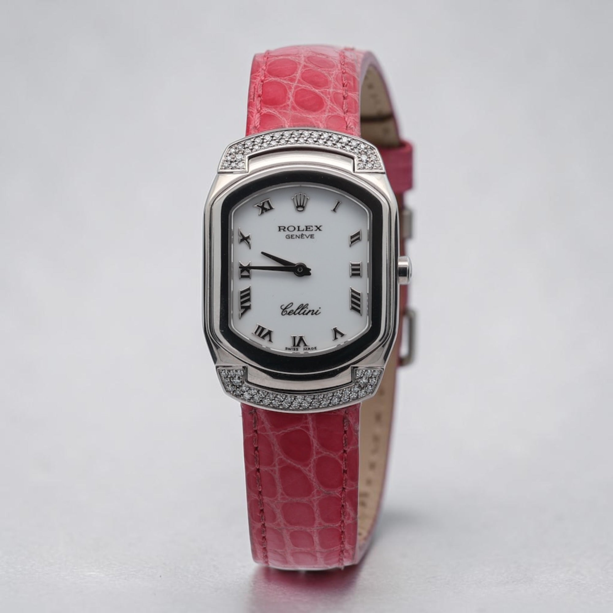 Rolex 18ct White Gold Cellini reference 6692 Factory Diamonds