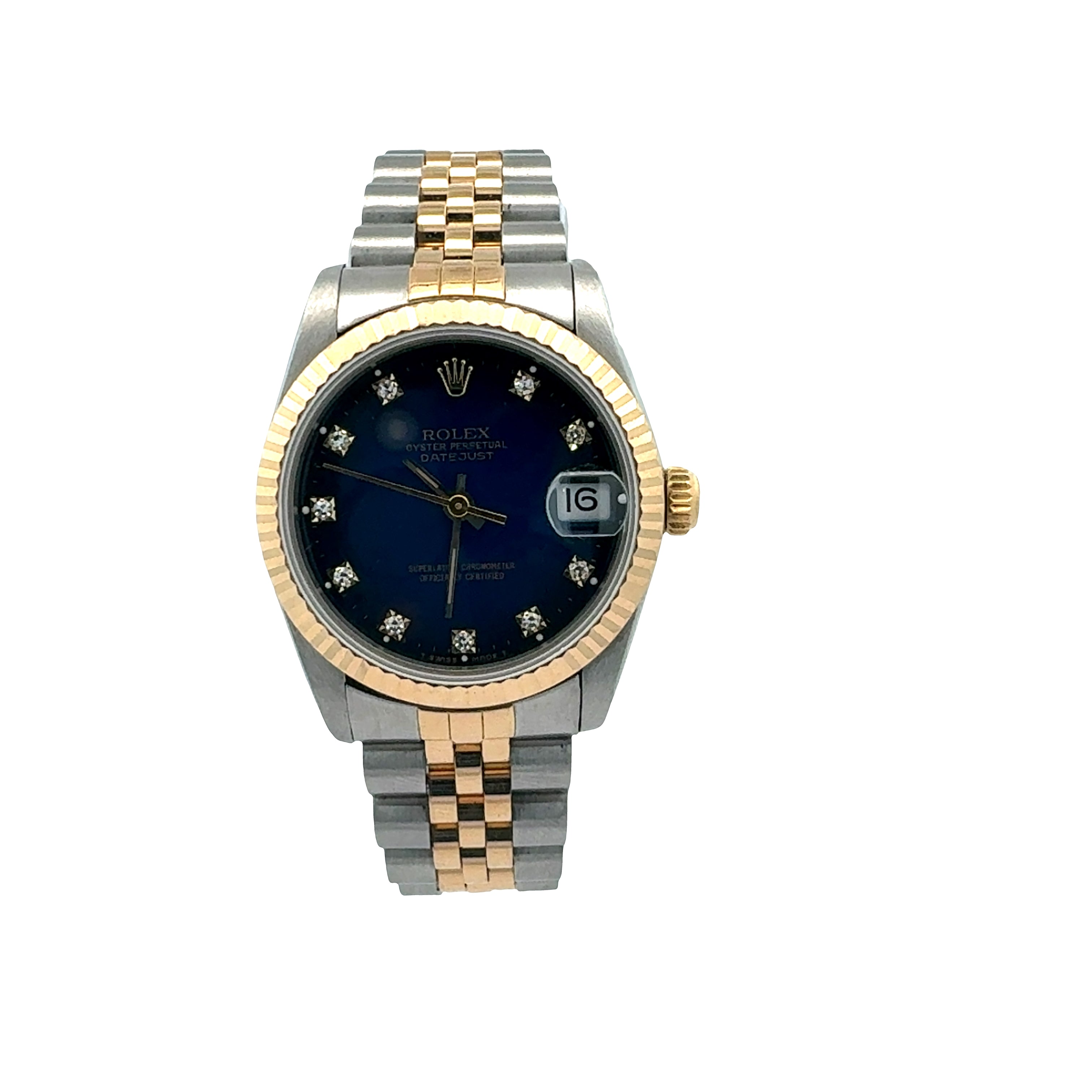 Rolex Datejust 31 reference 68273 Blue Vignette Diamond Dial