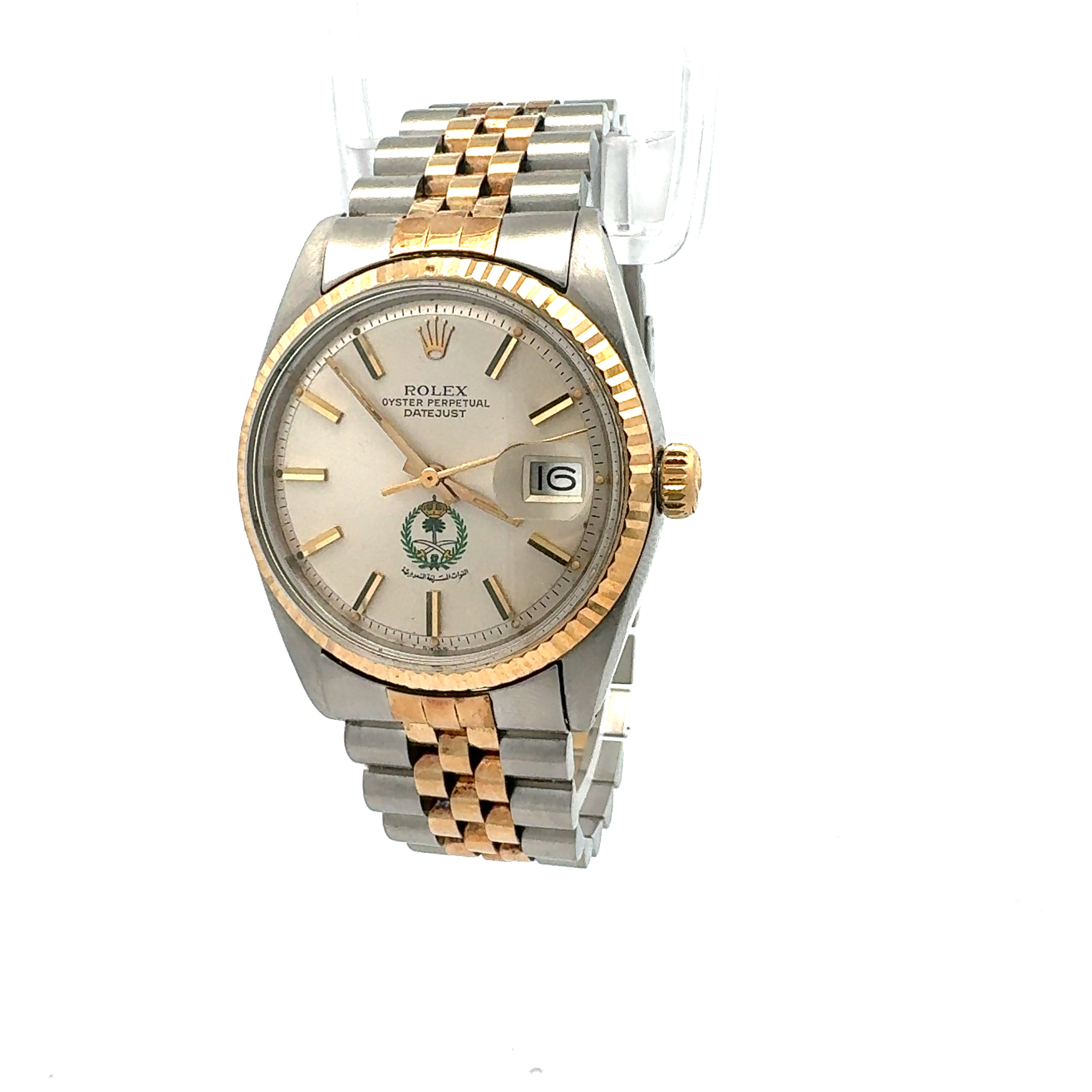 Rolex Steel and Gold Datejust reference 1601 with Saudi Arabian Nay Crest