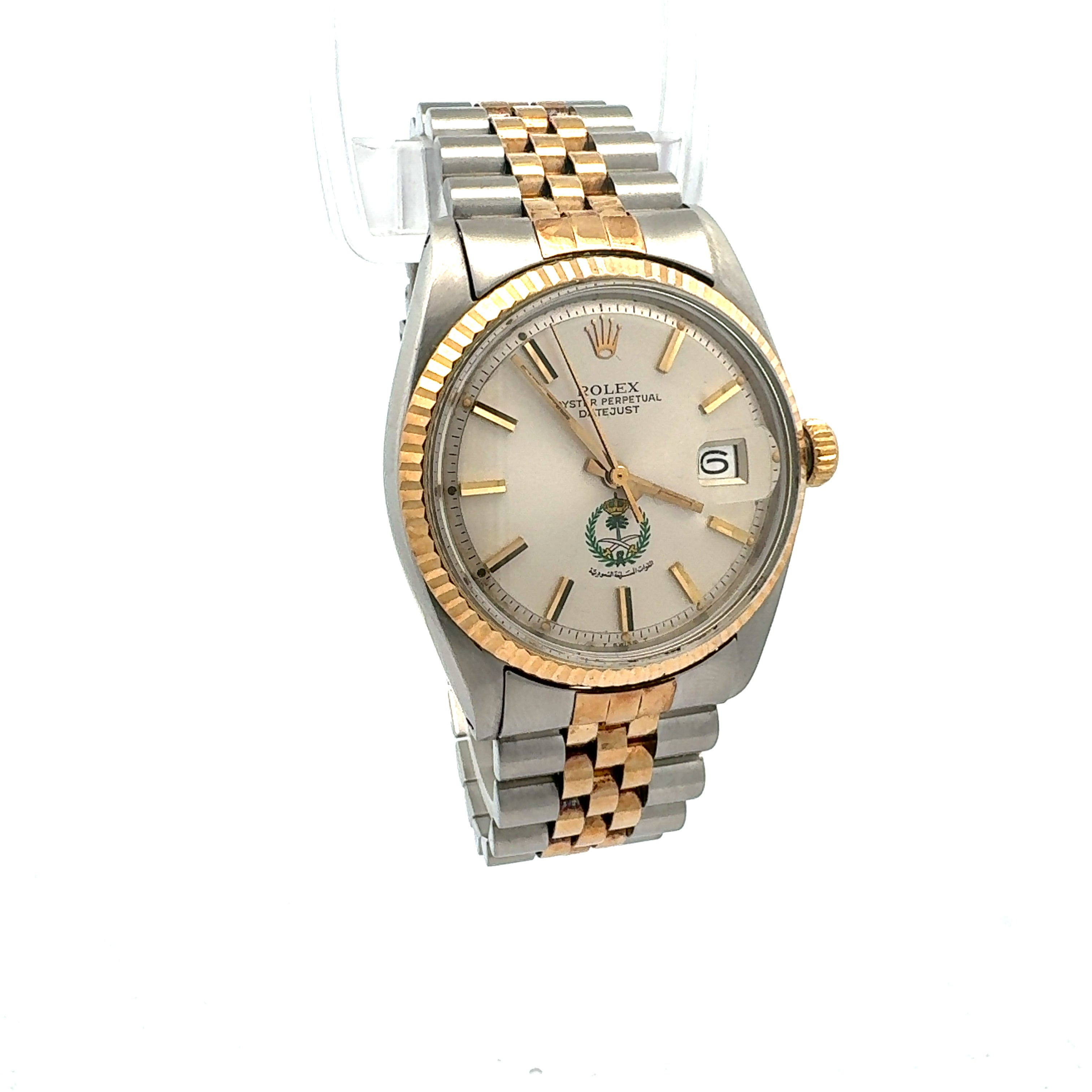 Rolex Steel and Gold Datejust reference 1601 with Saudi Arabian Nay Crest