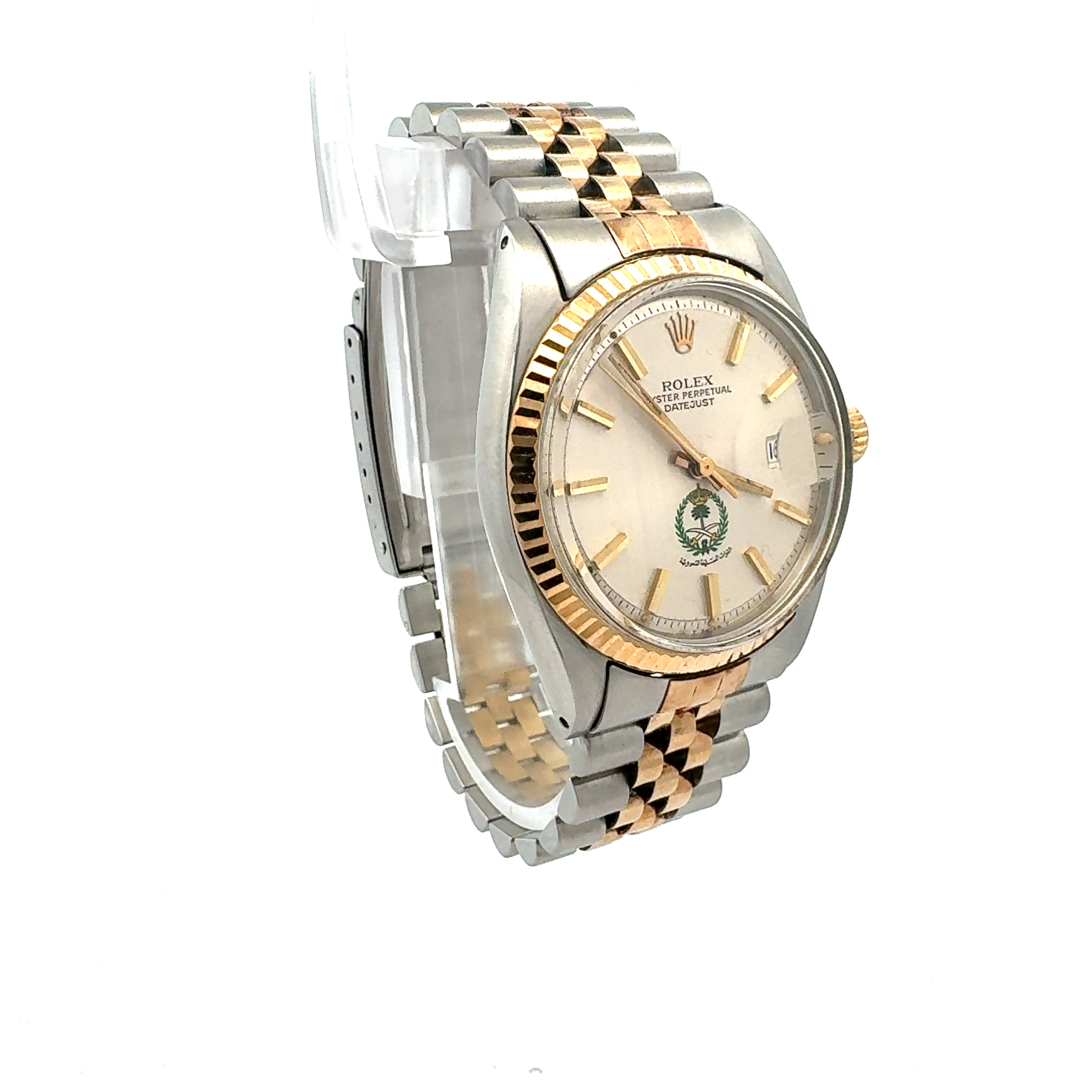 Rolex Steel and Gold Datejust reference 1601 with Saudi Arabian Nay Crest