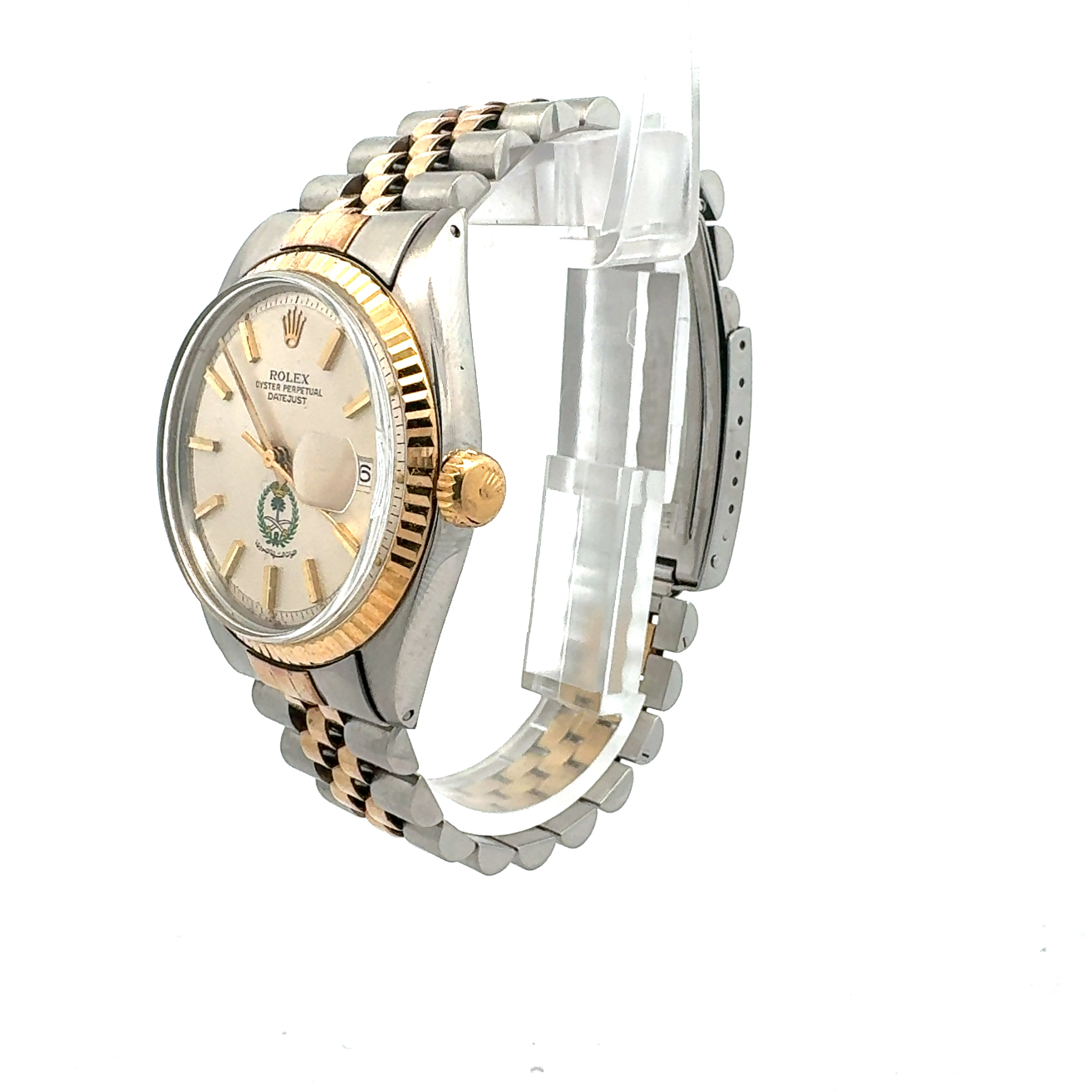 Rolex Steel and Gold Datejust reference 1601 with Saudi Arabian Nay Crest