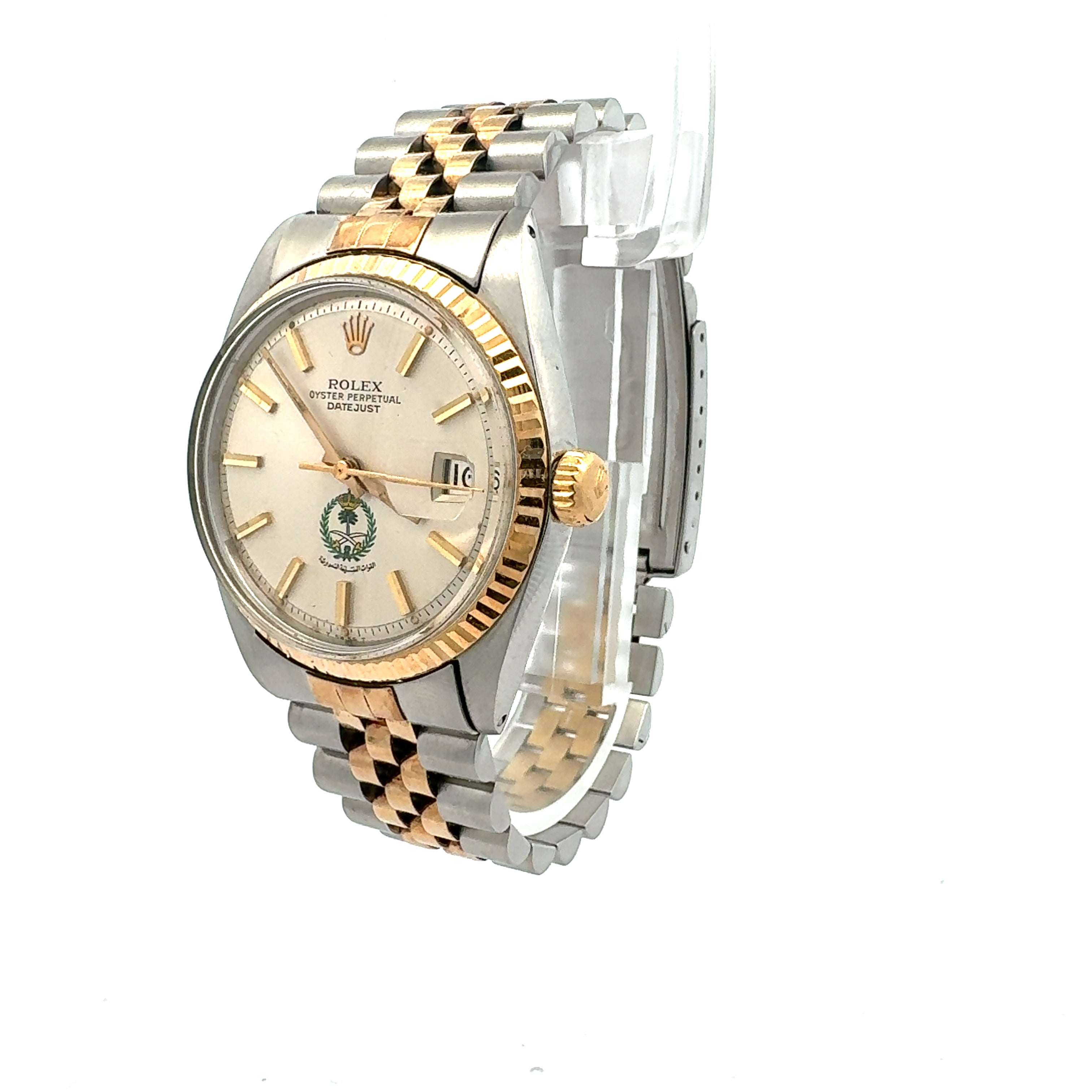 Rolex Steel and Gold Datejust reference 1601 with Saudi Arabian Nay Crest