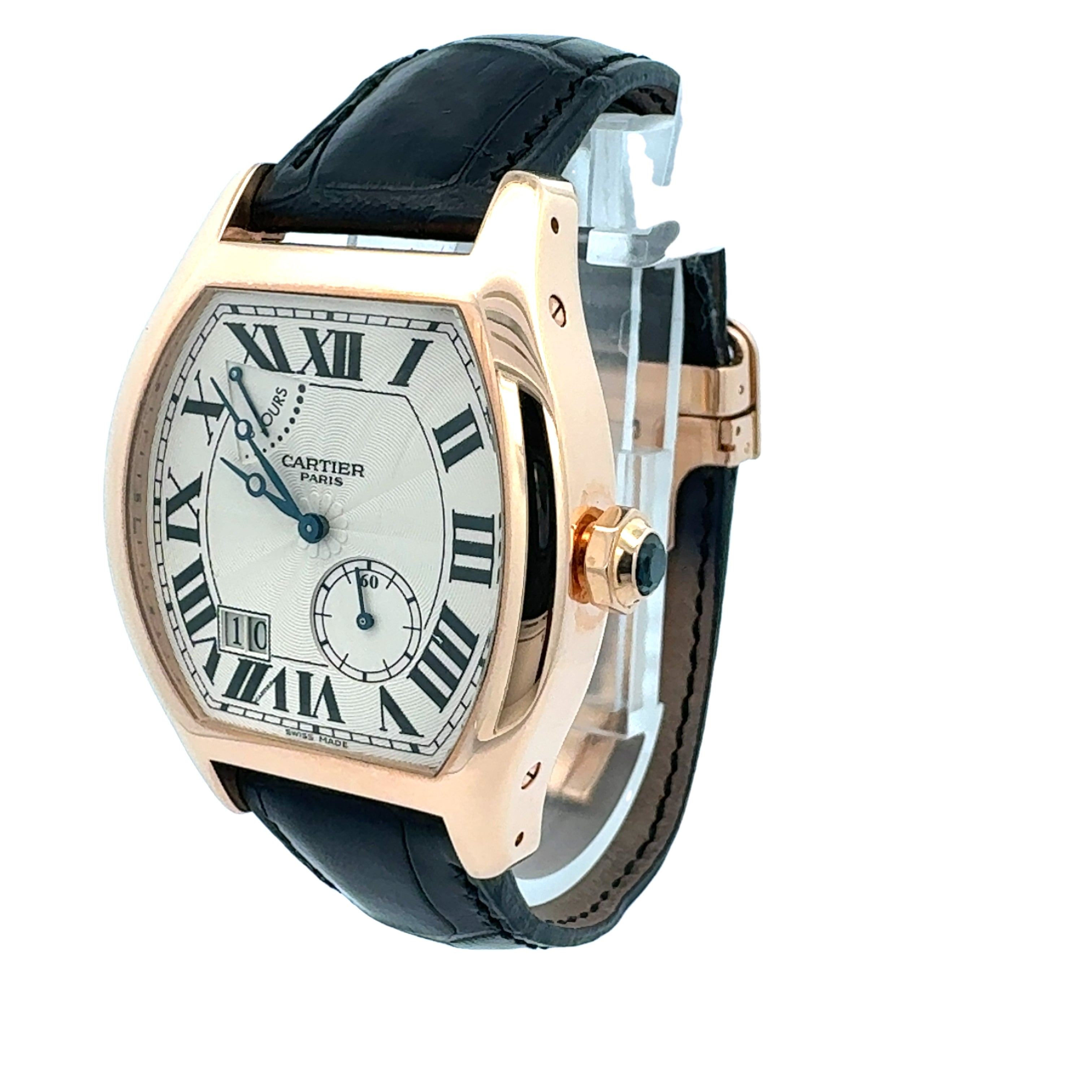 Cartier 18ct Rose Gold Tortue 8Days Collection Privee Cartier Paris reference 2760/ W1545851