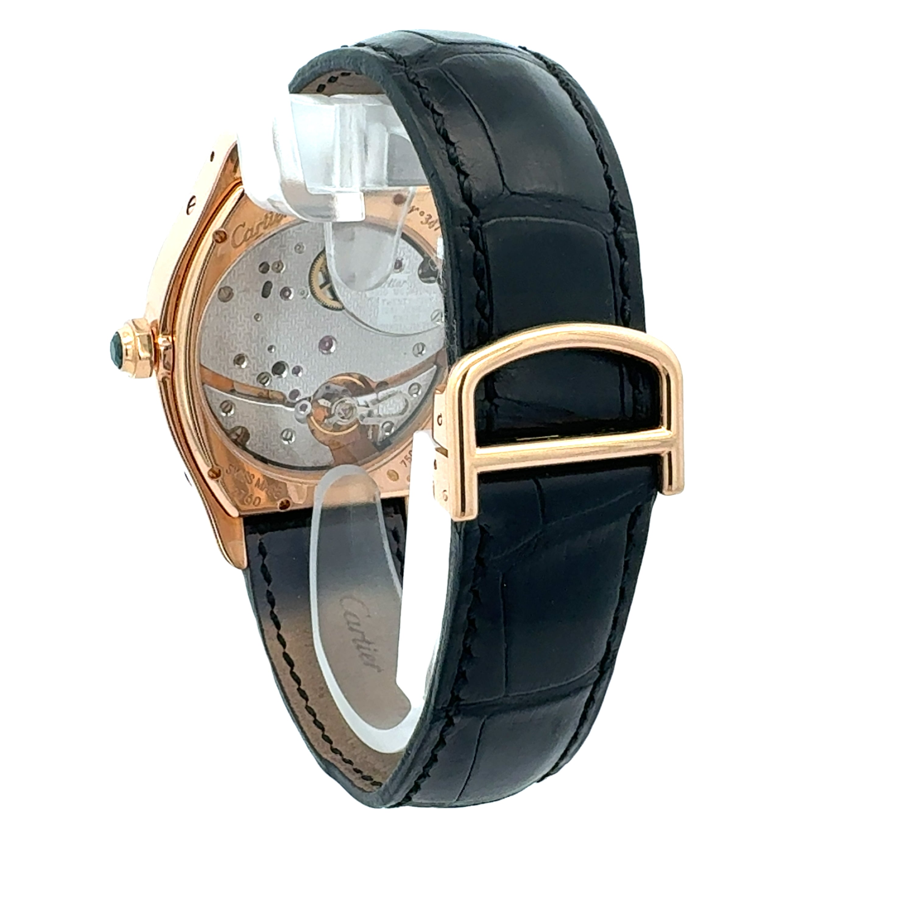 Cartier 18ct Rose Gold Tortue 8Days Collection Privee Cartier Paris reference 2760/ W1545851