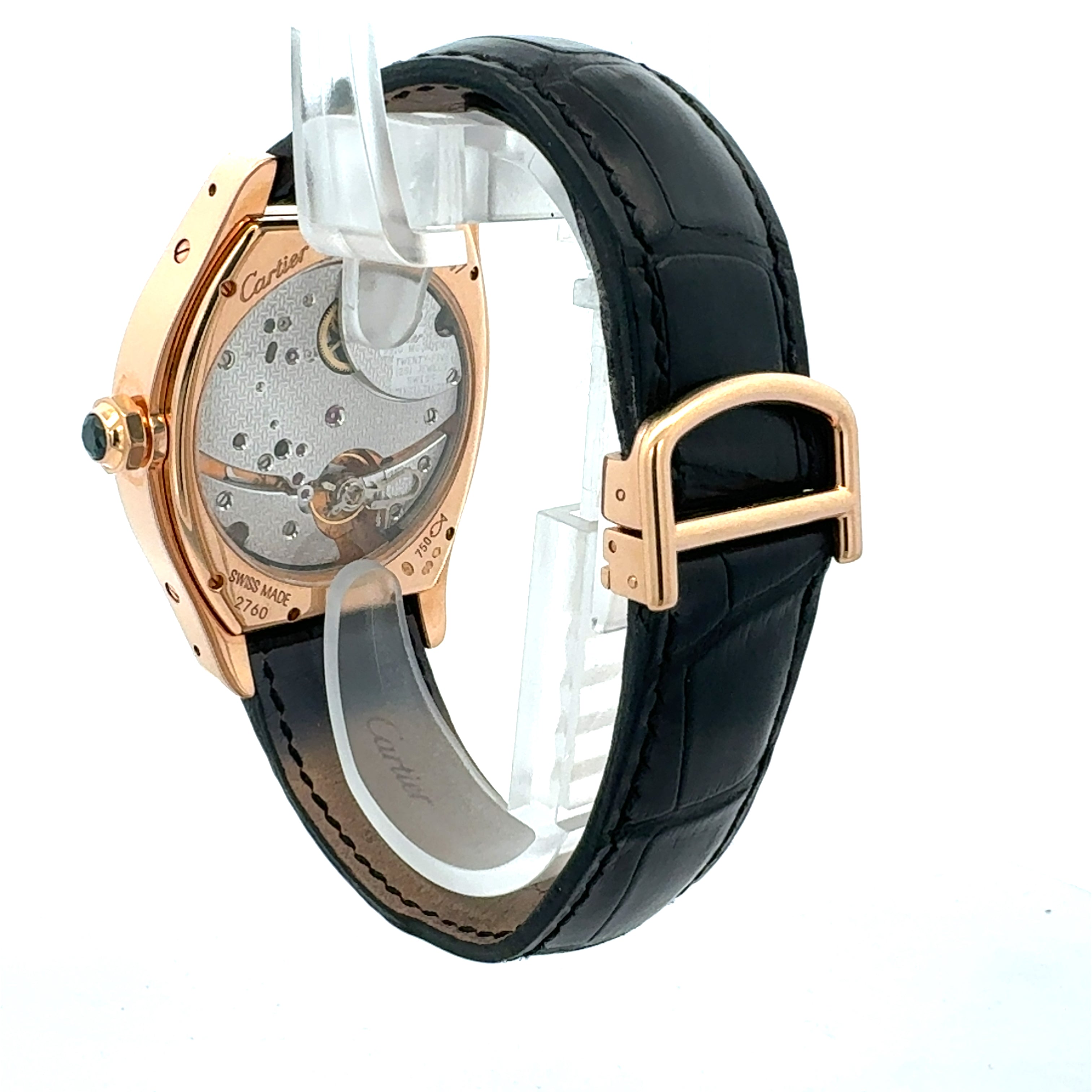 Cartier 18ct Rose Gold Tortue 8Days Collection Privee Cartier Paris reference 2760/ W1545851