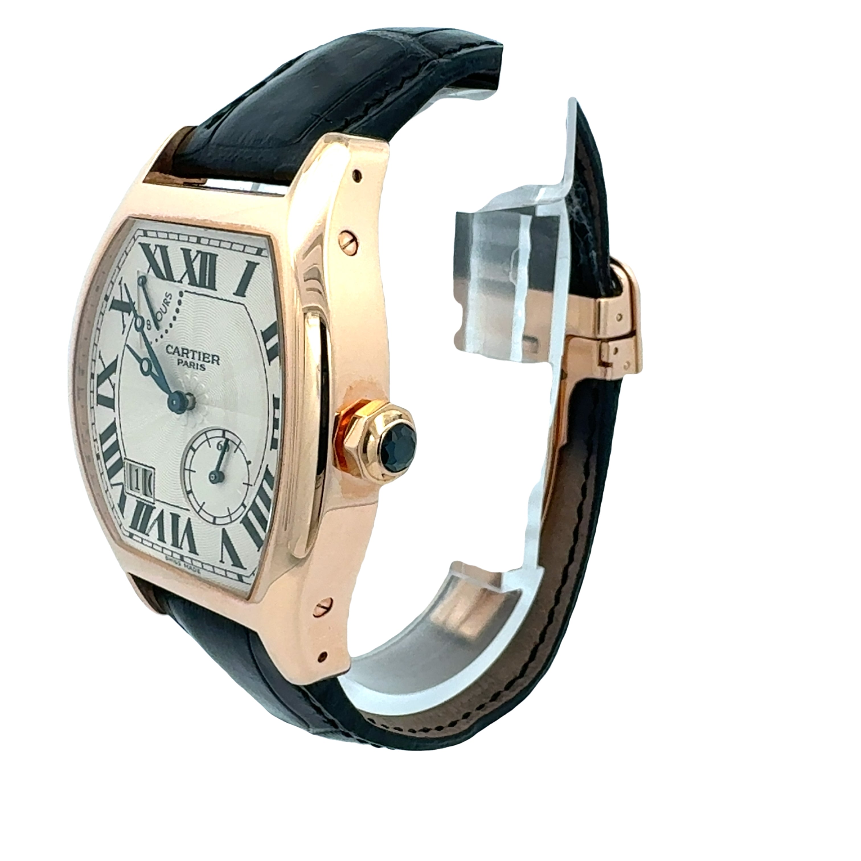 Cartier 18ct Rose Gold Tortue 8Days Collection Privee Cartier Paris reference 2760/ W1545851