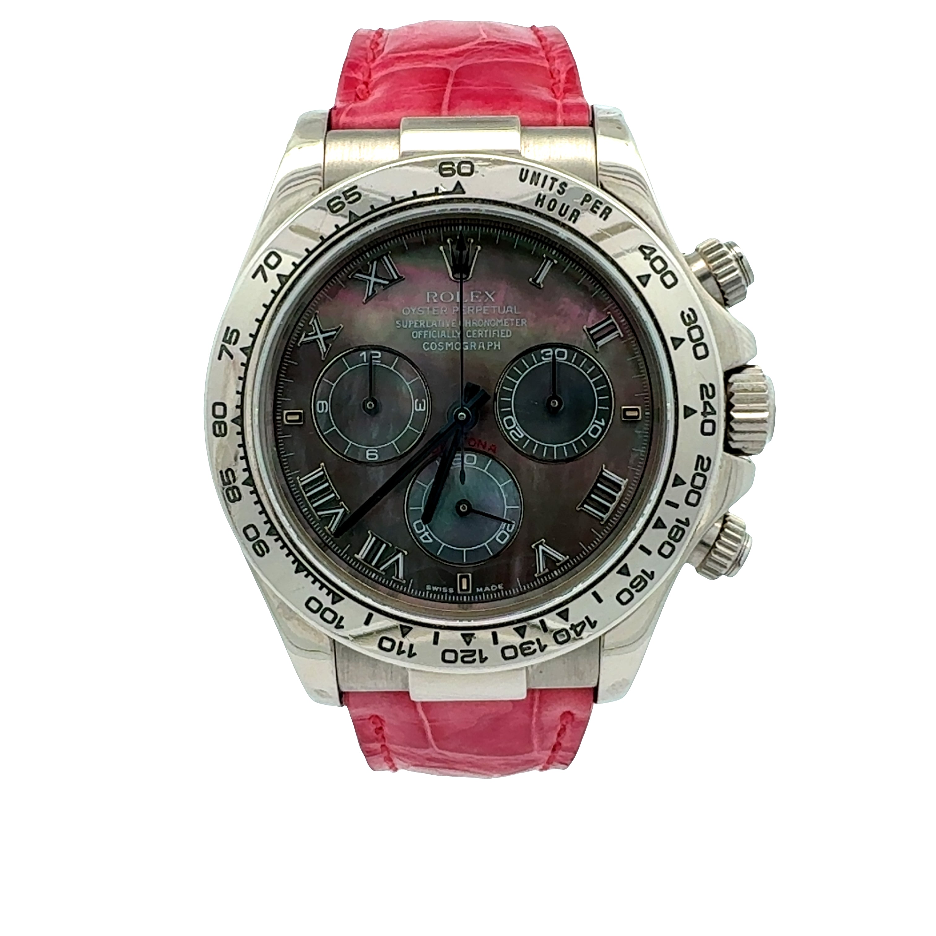 Rolex 18ct White Gold Daytona reference 116519 Factory Tahitian MOP Dial