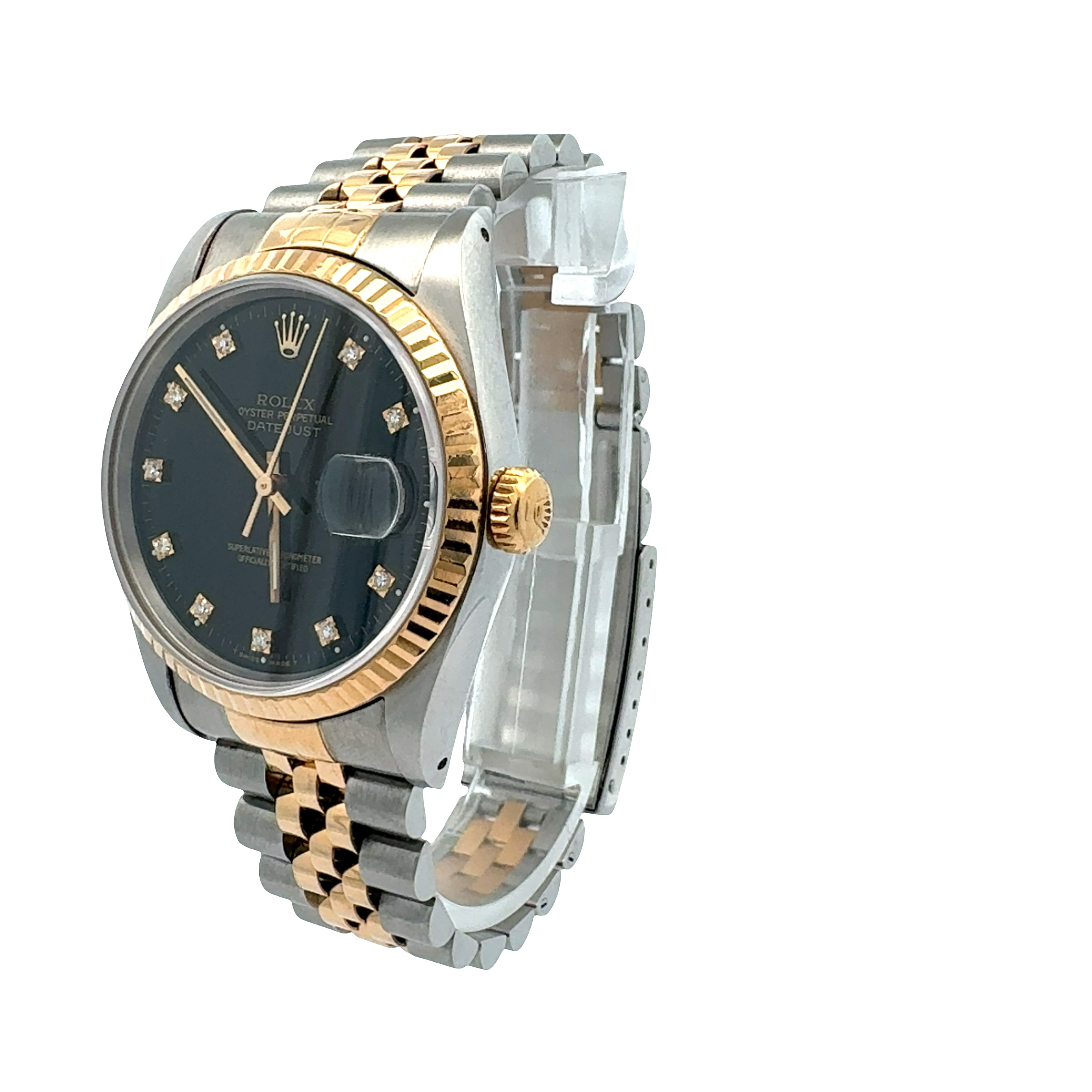 Rolex Datejust 16233 reference 16233 Factory Black diamond Dial
