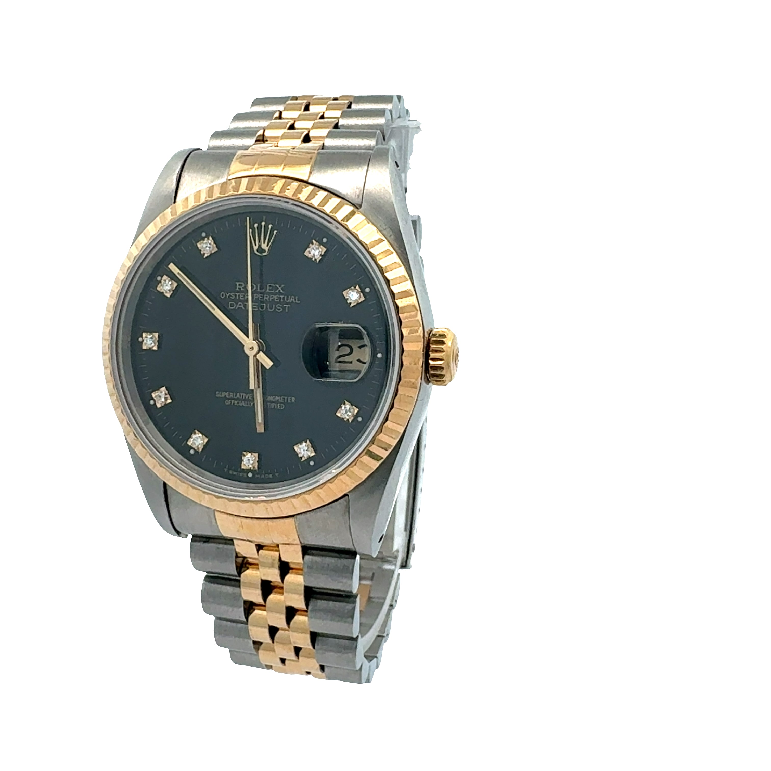 Rolex Datejust 16233 reference 16233 Factory Black diamond Dial
