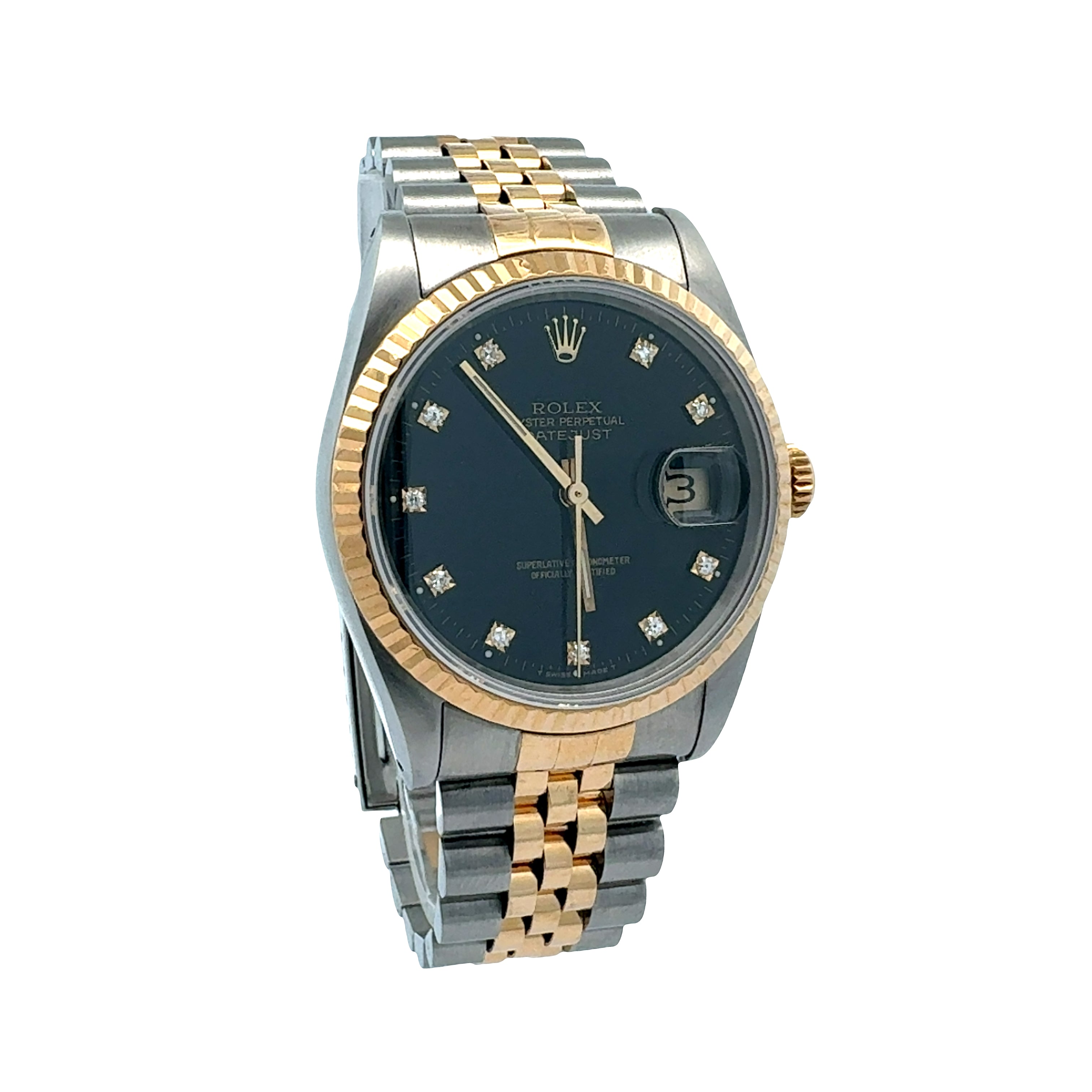 Rolex Datejust 16233 reference 16233 Factory Black diamond Dial