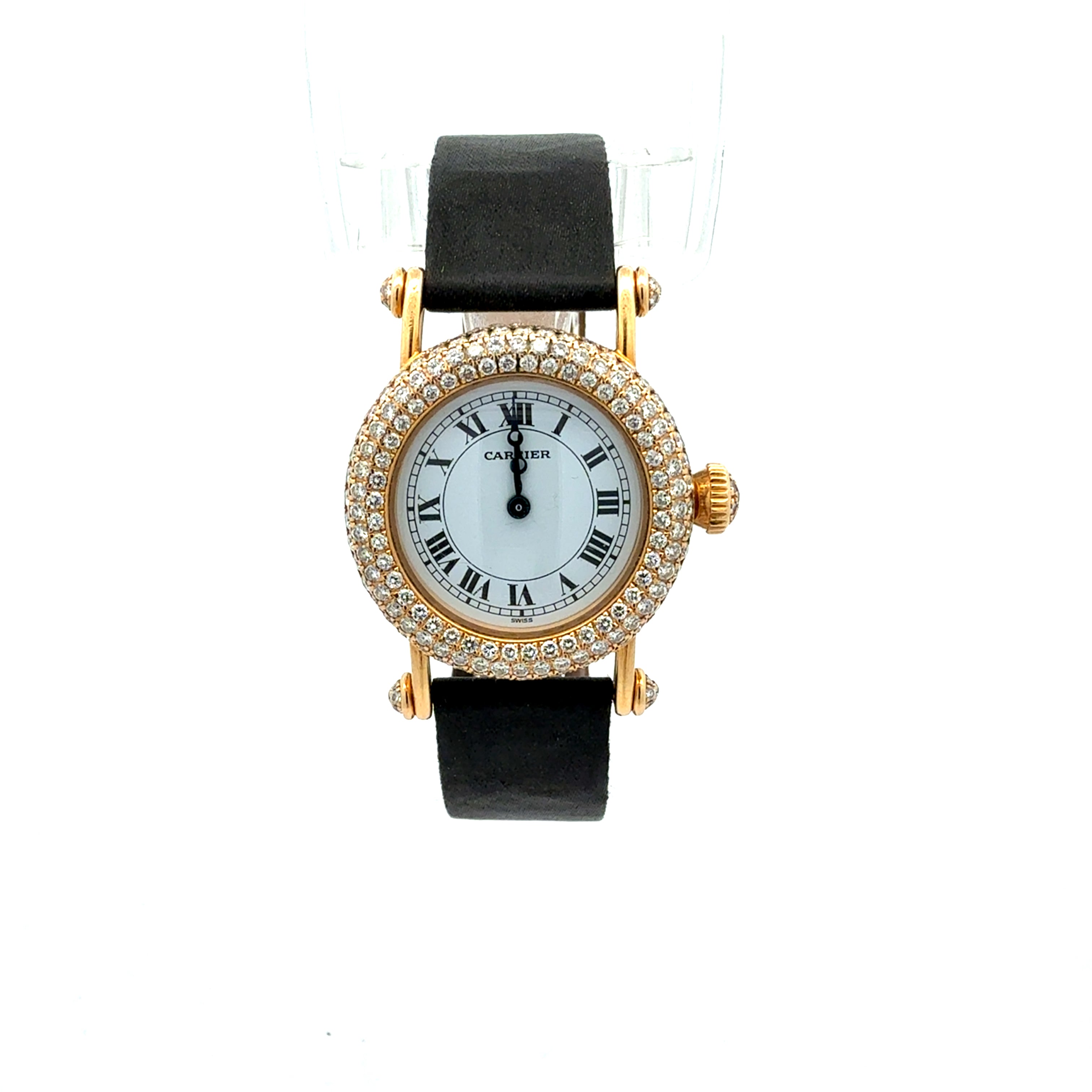 Cartier 18ct Yellow Gold Diabolo reference 1450 With Factory Diamonds