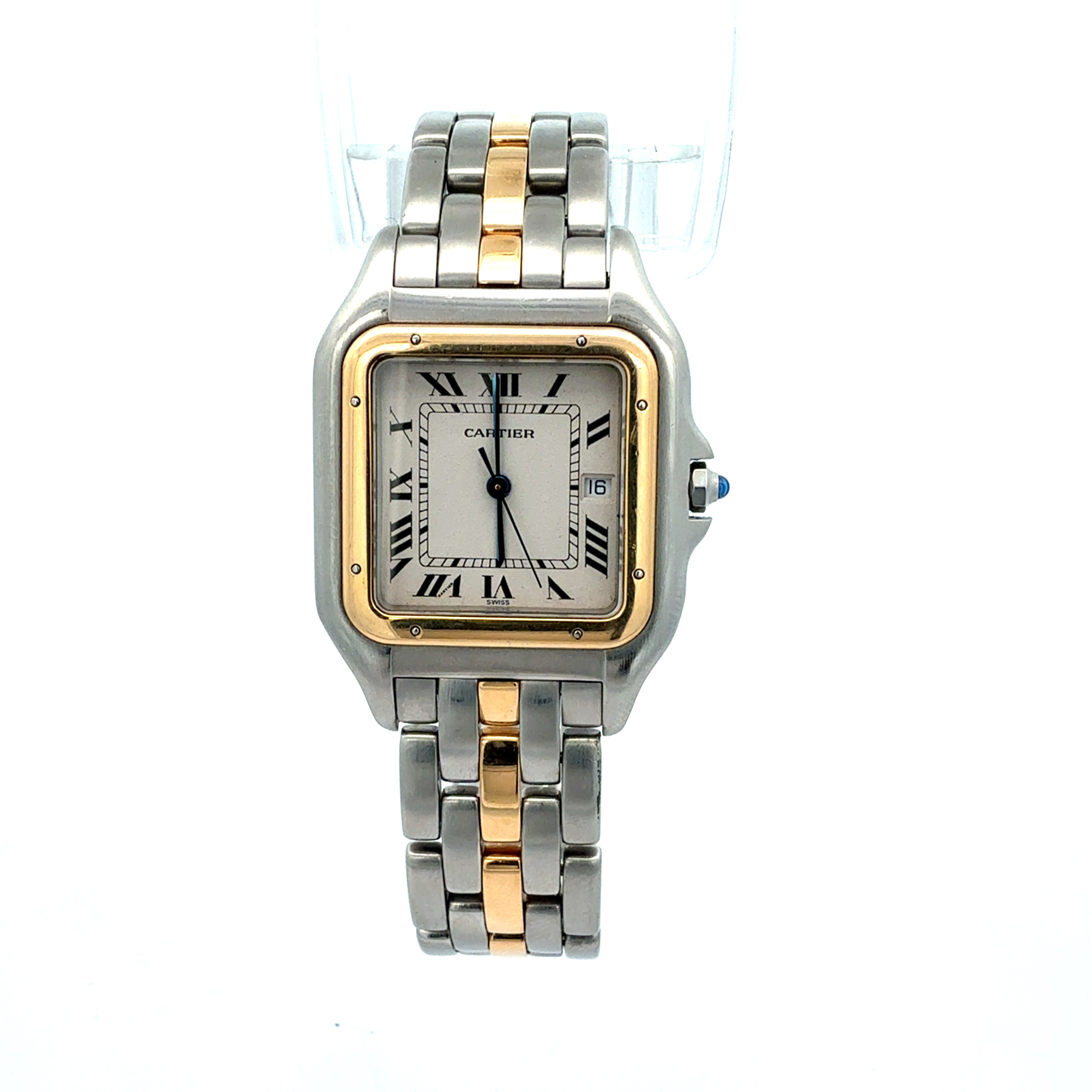 CARTIER STEEL AND YELLOW GOLD PANTHERE JUMBO REFERENCE 183975