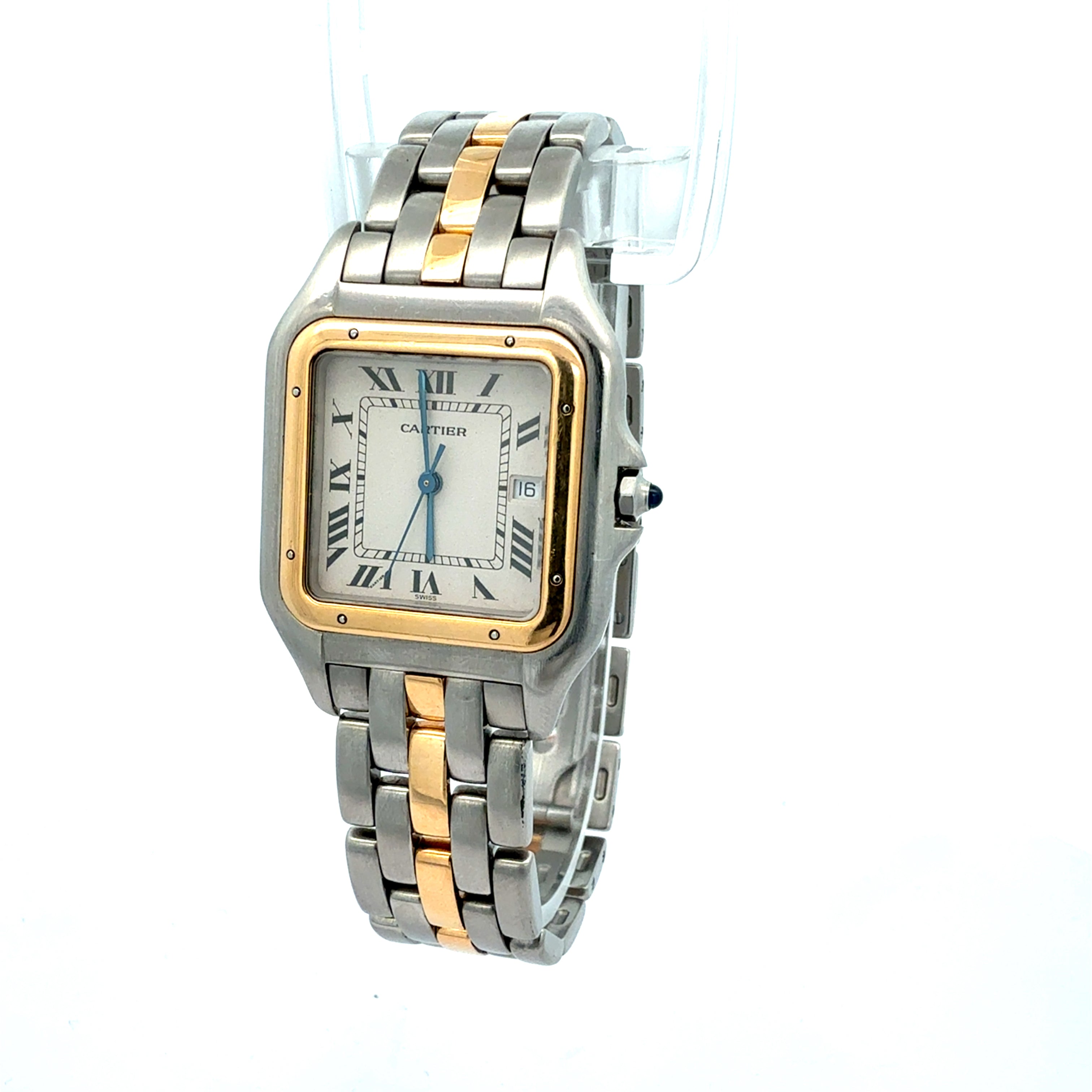 CARTIER STEEL AND YELLOW GOLD PANTHERE JUMBO REFERENCE 183975