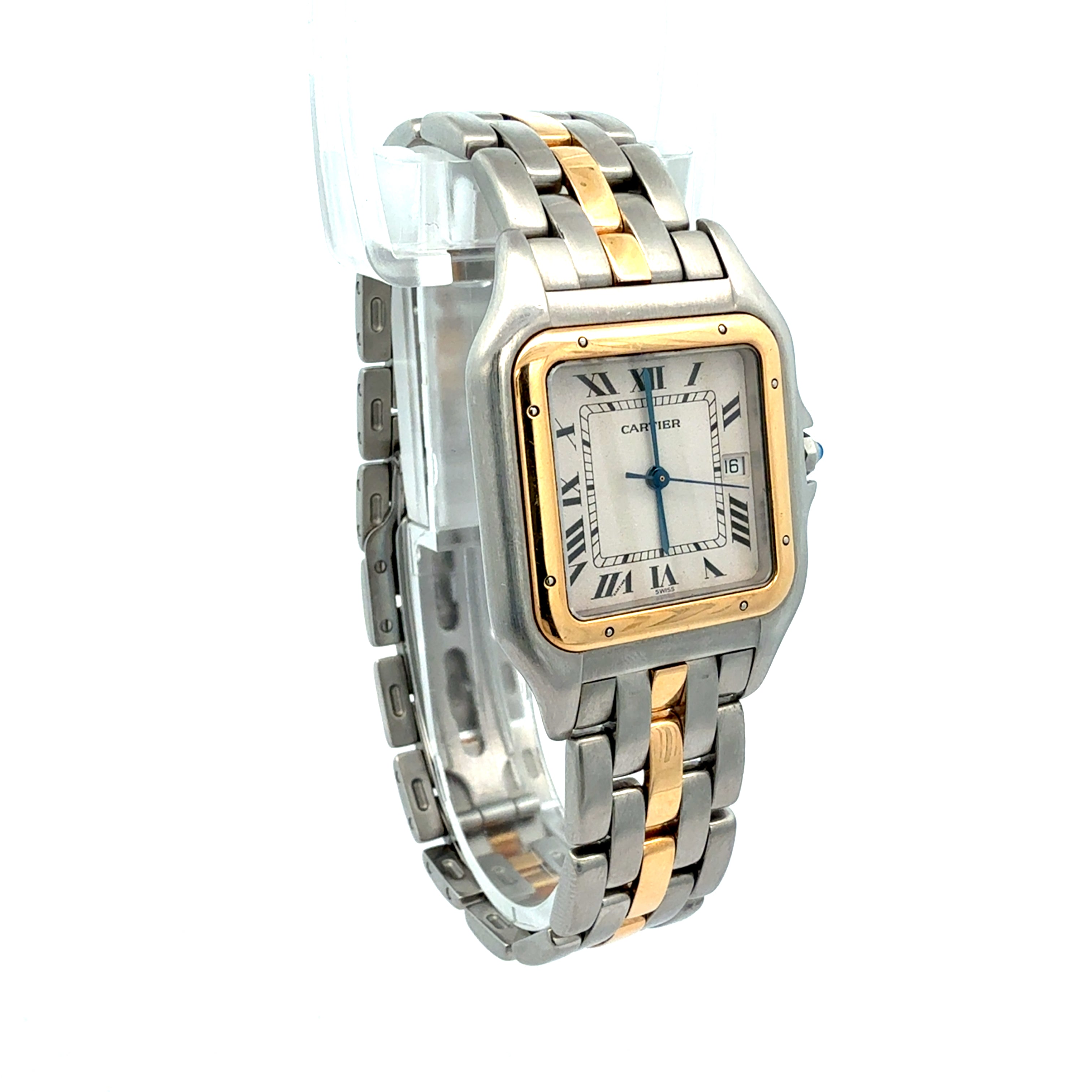 CARTIER STEEL AND YELLOW GOLD PANTHERE JUMBO REFERENCE 183975
